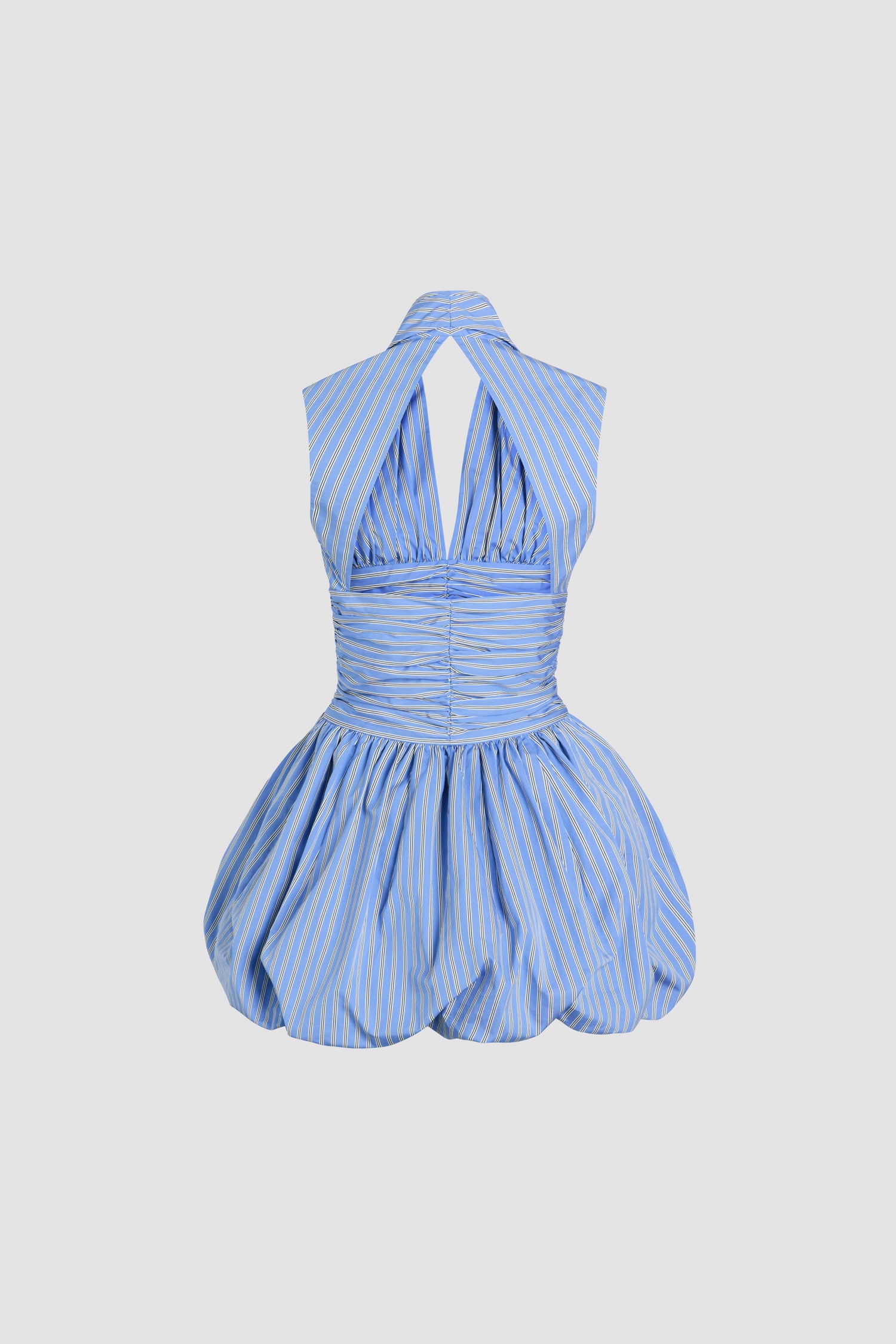 Patou P25DR17601905065 mini robe bulle bleue dos nu