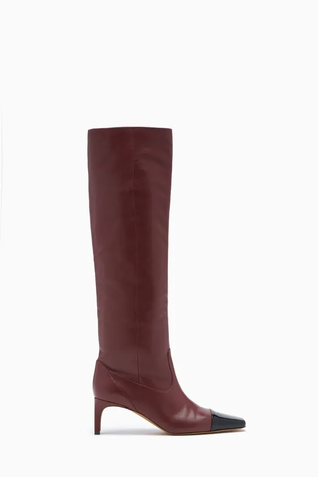 Ulla Johnson Carlyle FA261033 bottes cuir mahogany