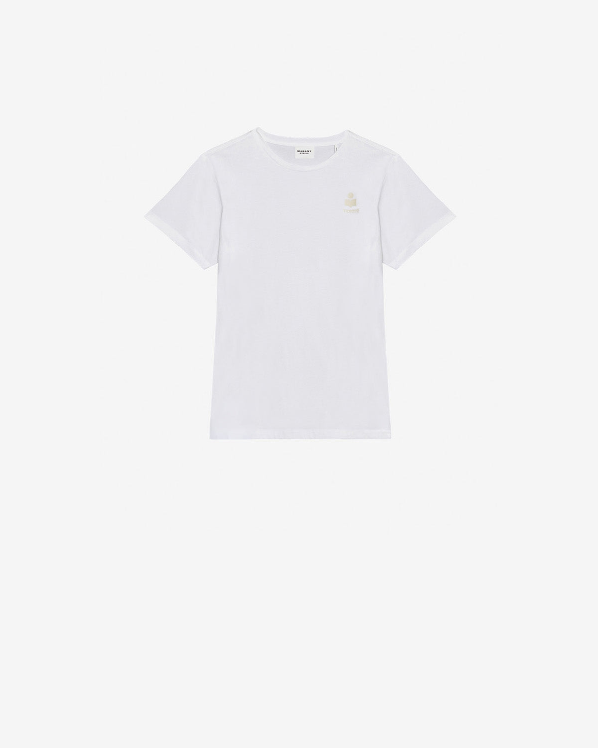Isabel Marant Aby T-shirt Blanc Coton Bio Logo Brode
