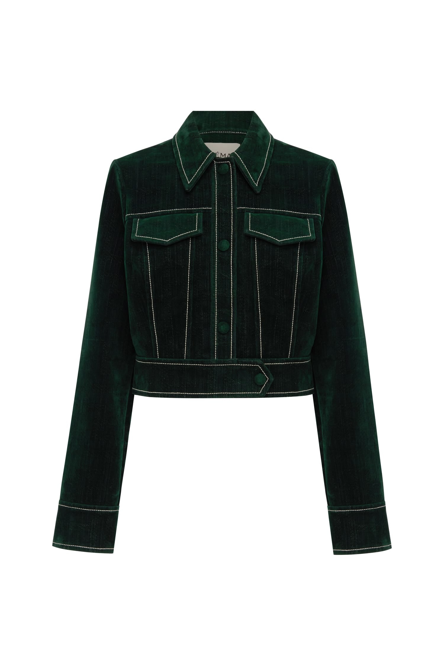 Alemäis Johnny Jacket veste courte velours coton surpiquée