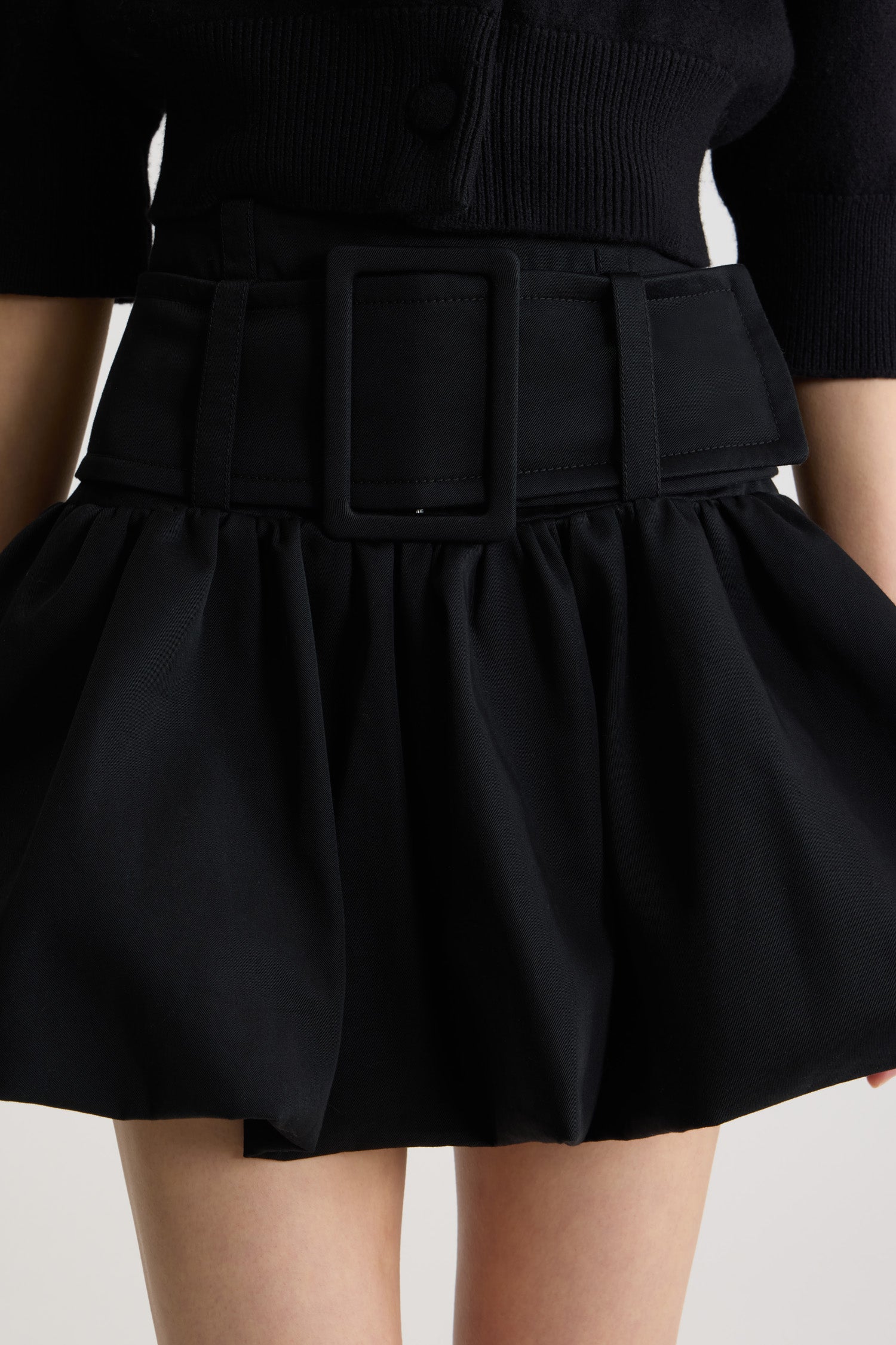 Patou H25SK0970074999B jupe boule noire gabardine