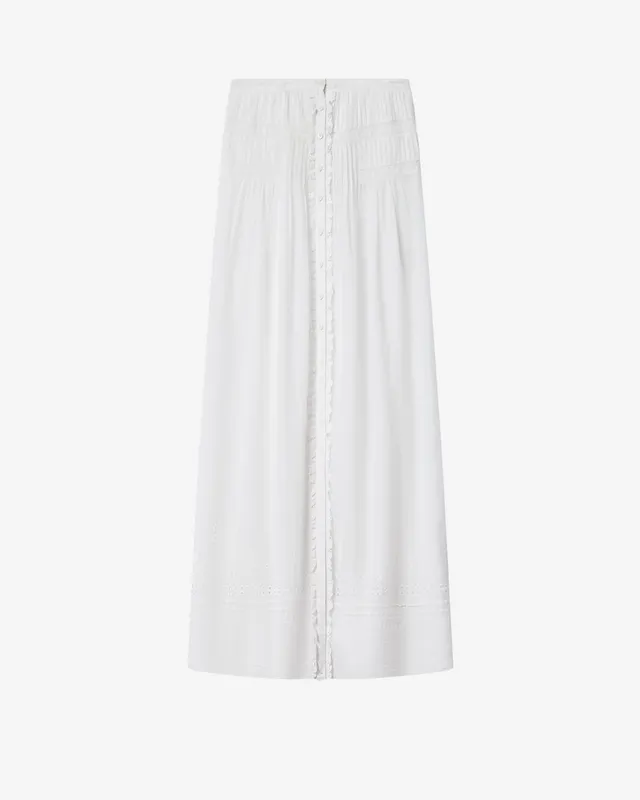 Isabel Marant Lorraine JU0526 Jupe blanc brodé