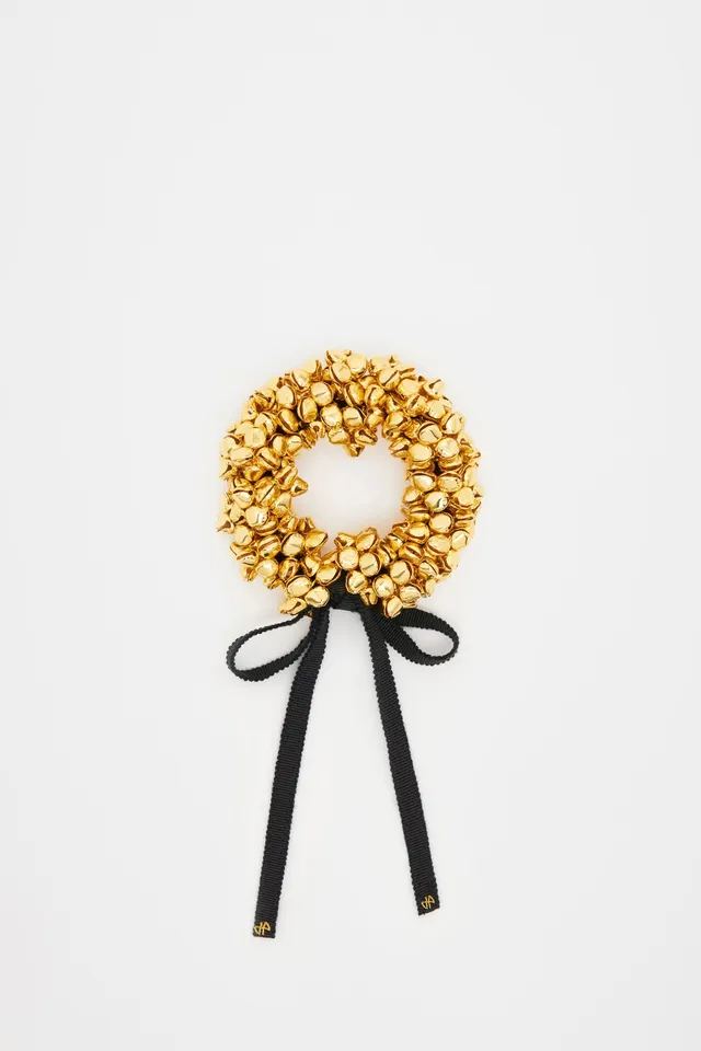 Patou bracelet Bell doré métal clochettes plaqué or