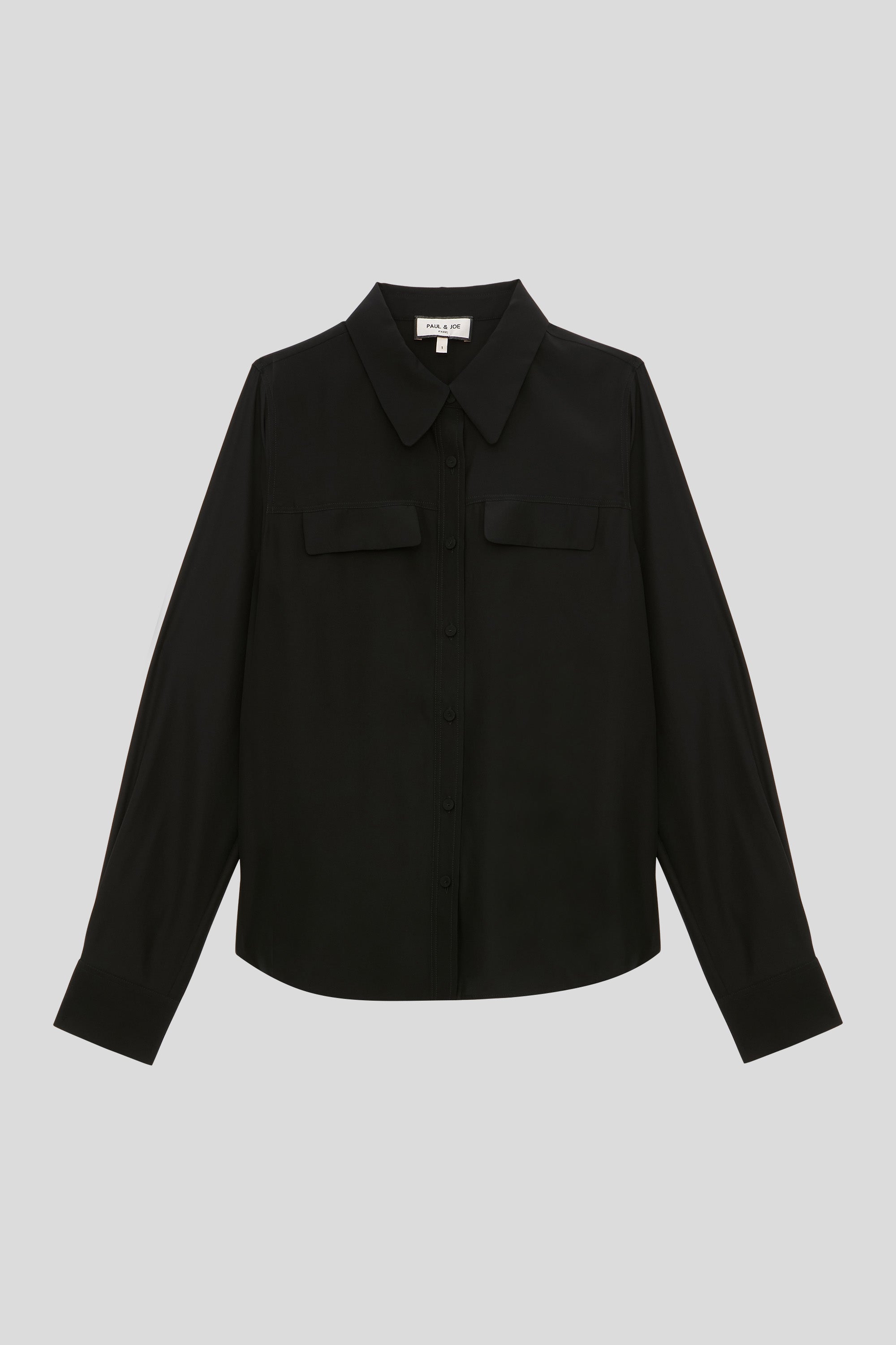 Paul & Joe Daniella chemisier soie jaune col chemise droit