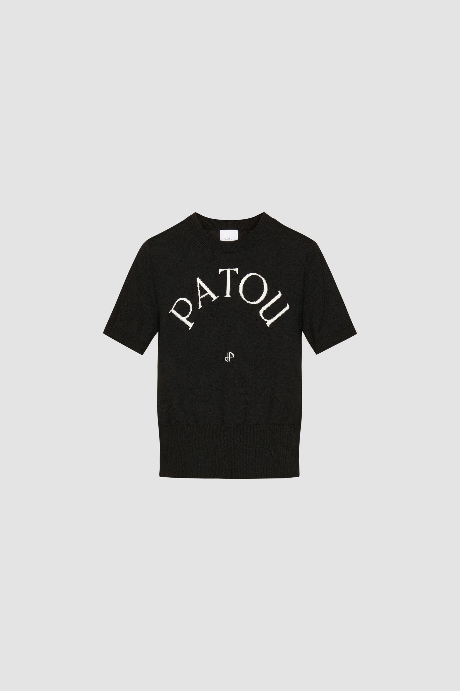 Patou P22KN068 top maille jacquard coton bio Black