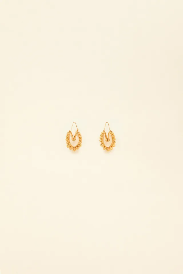 Patou Jewellery JW007 boucles doreilles créoles dorées perle TU