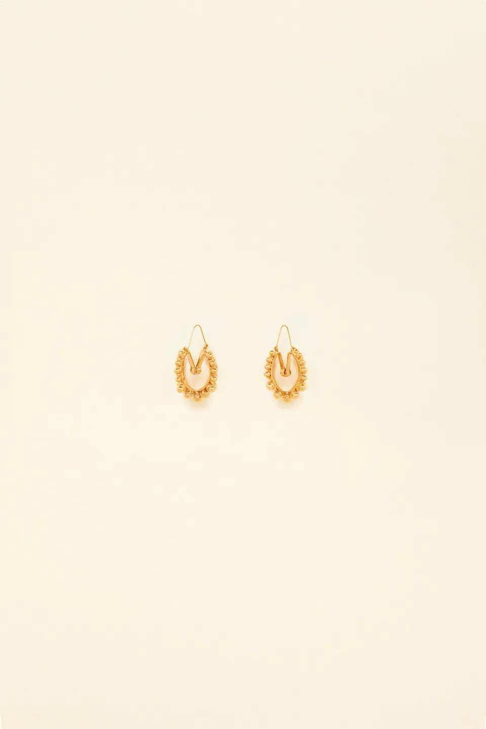 Patou Jewellery JW007 boucles doreilles créoles dorées perle TU