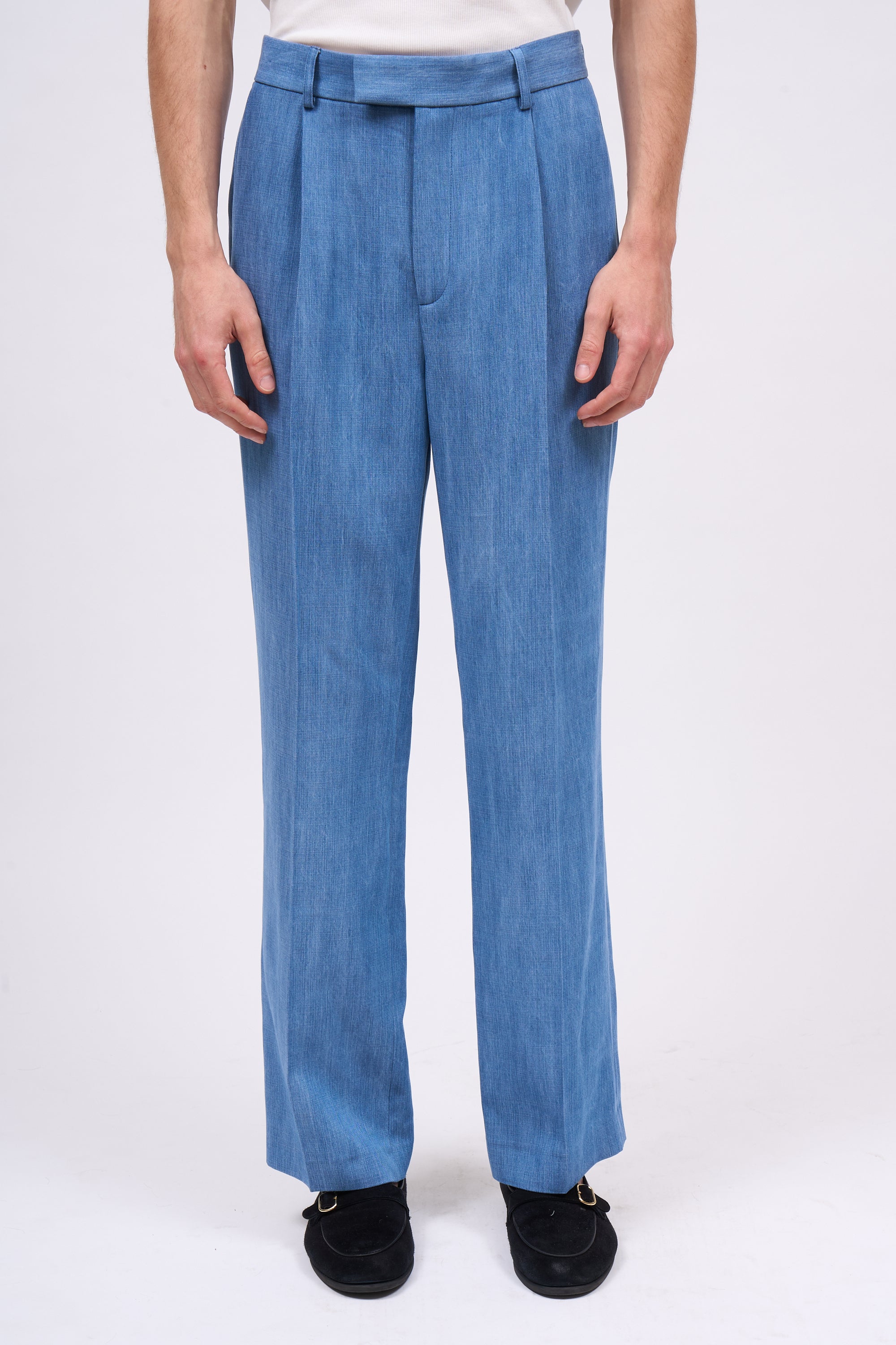 Paul & Joe Tailoring Groovy pantalon à pinces light jeans tencel