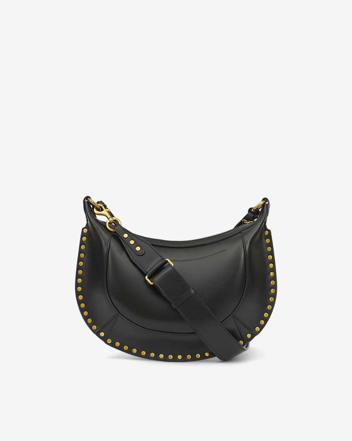 Isabel Marant Naoko sac cuir noir et doré 33 cm