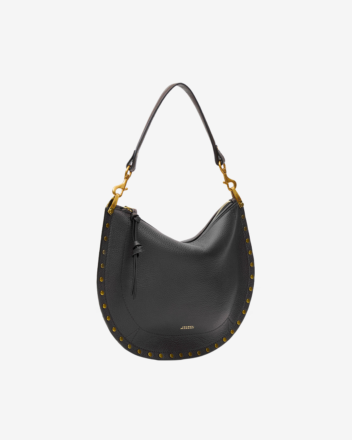 Isabel Marant Oskan Soft Zip sac cuir grainé noir