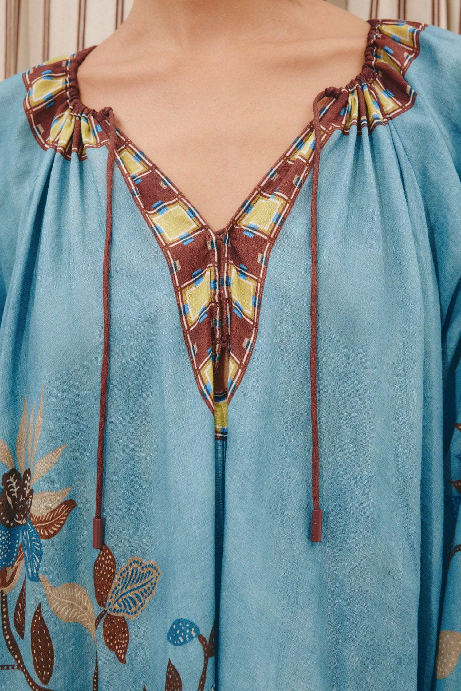 Alemäis Georgie Pool robe maxi ramie imprimé