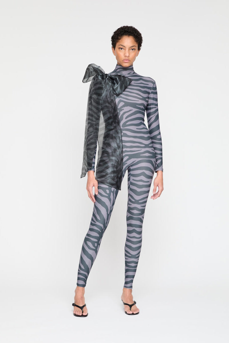 ATU Body Couture Tiger combinaison tigre gris nœud épaule