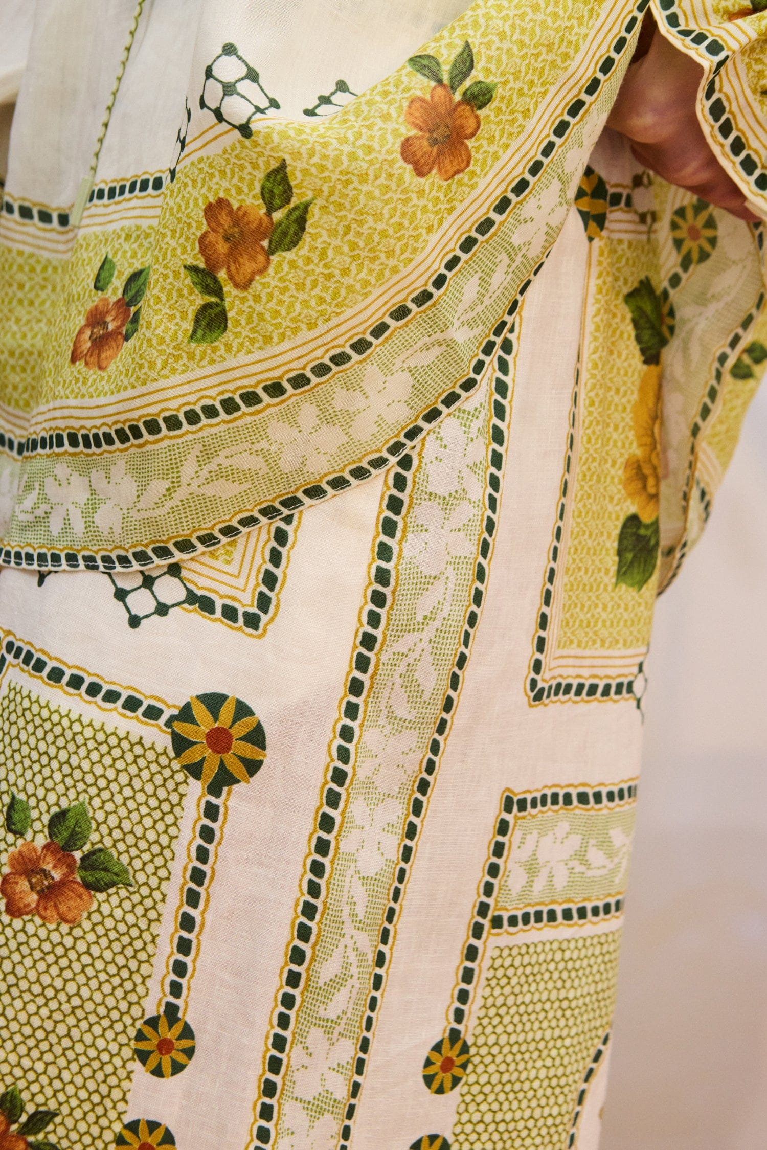 Alemäis Dixie Pant pantalon large 100% lin floral