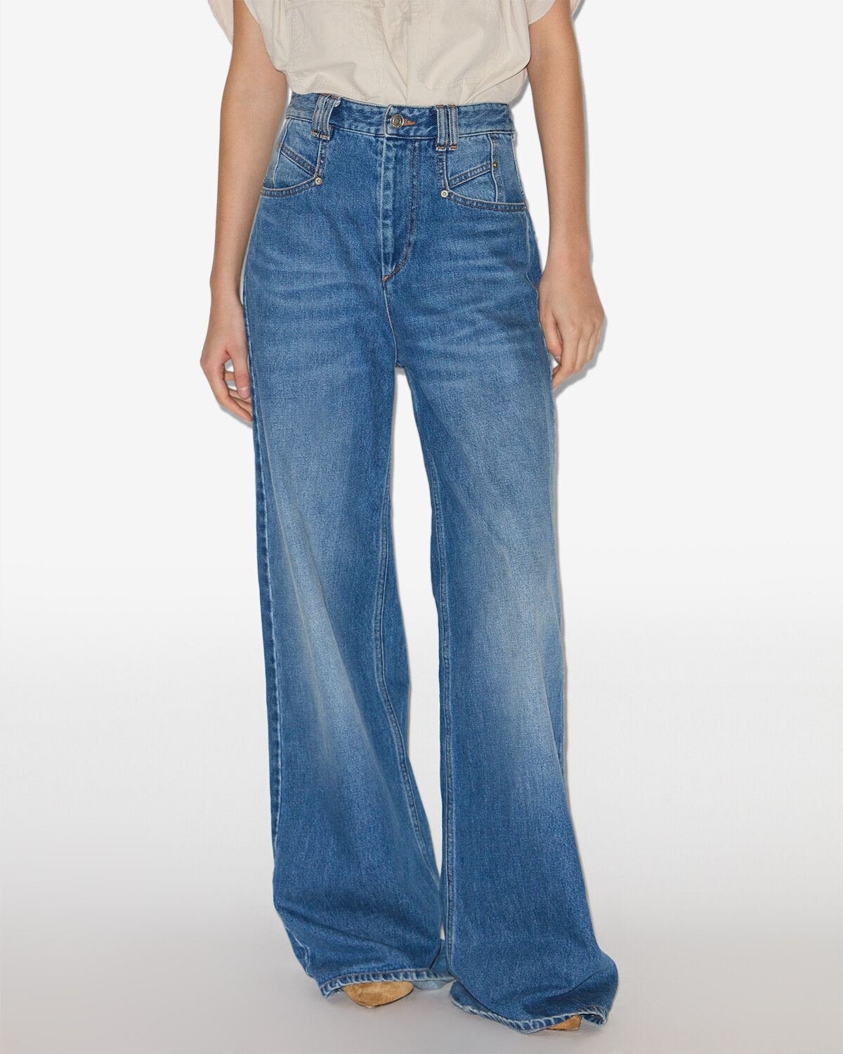 Isabel Marant Lemony Jean flare bleu taille haute