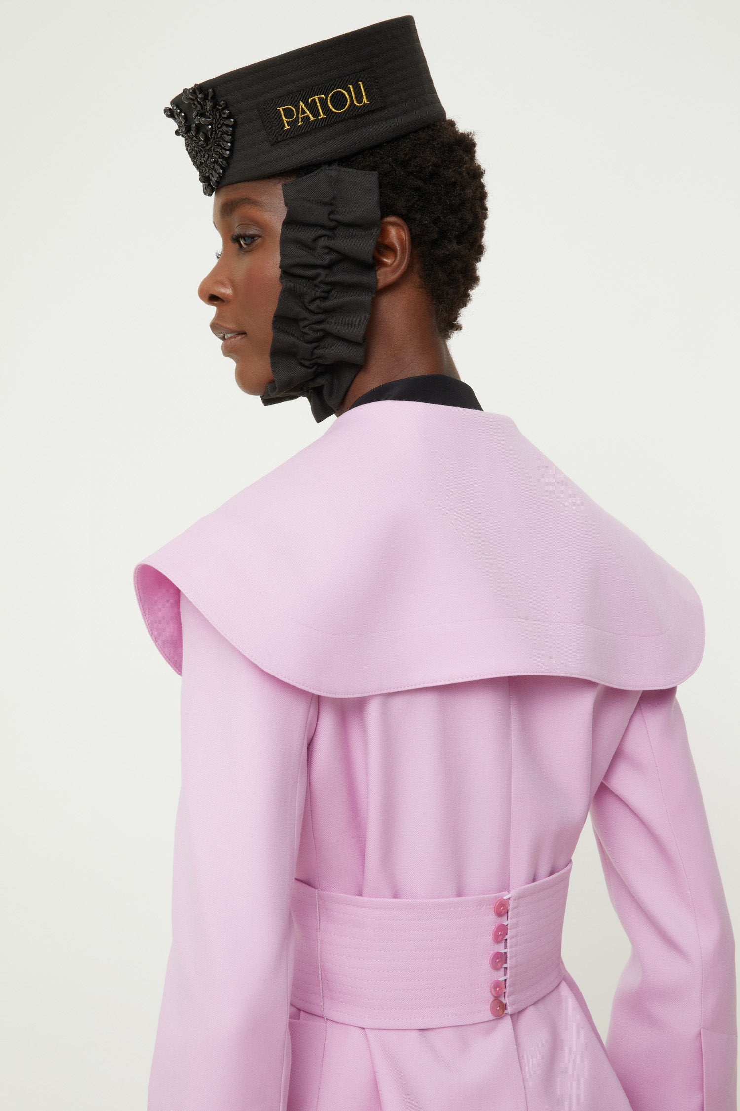 Patou Sailor JA016 veste laine éco lavande ceinturée