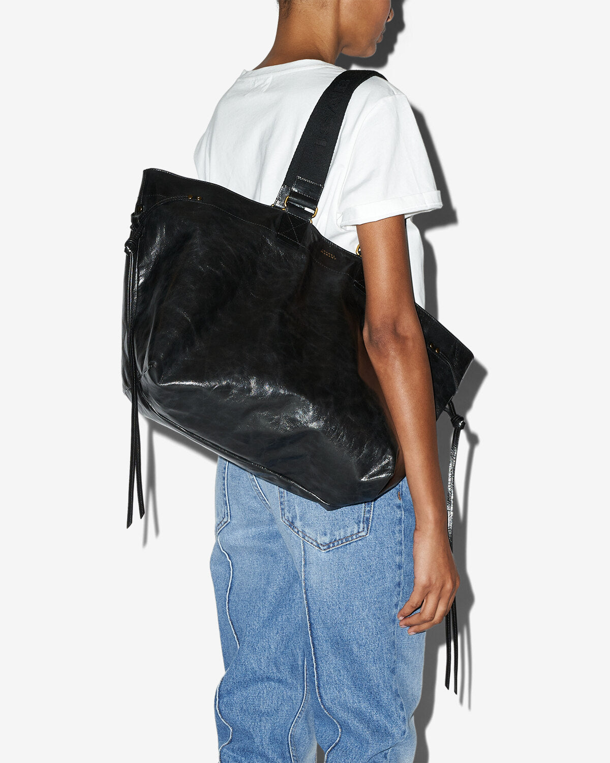 Isabel Marant Wardy sac cabas noir cuir souple