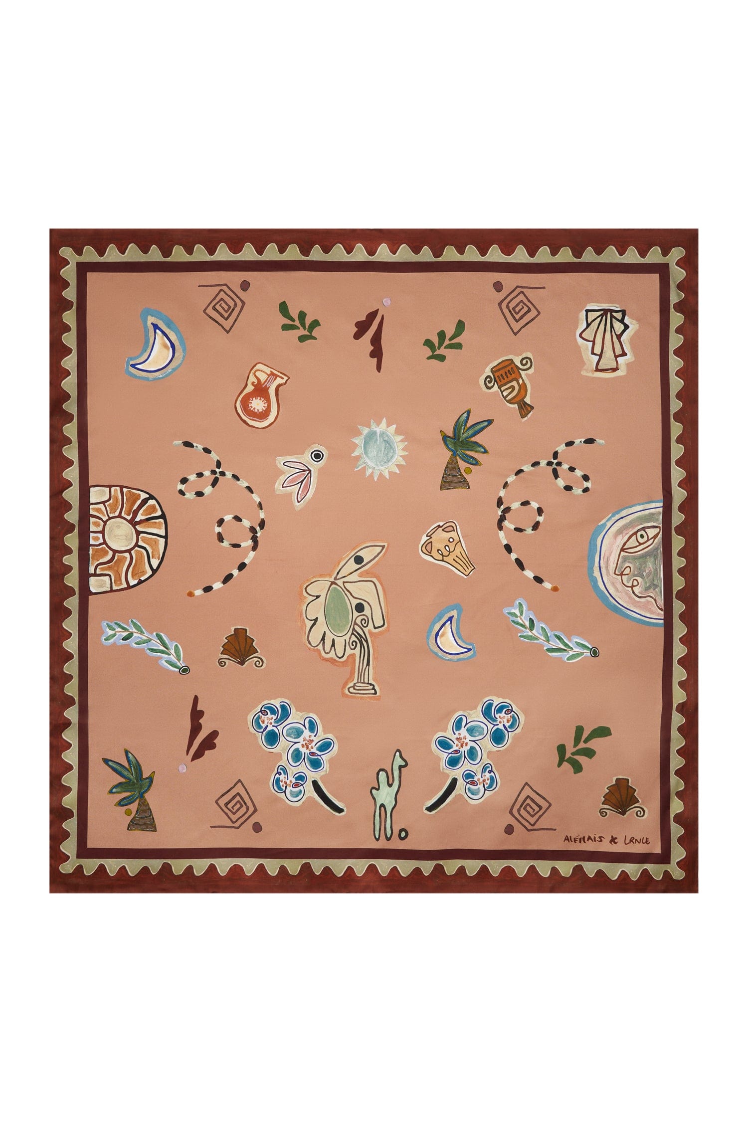 Alemaïs Laurence Silk Scarf foulard carré soie taille unique