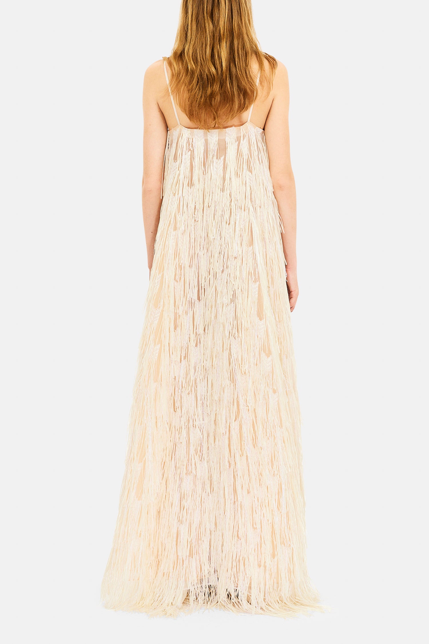 Ulla Johnson Maria SP270151 robe maxi Ecru à franges