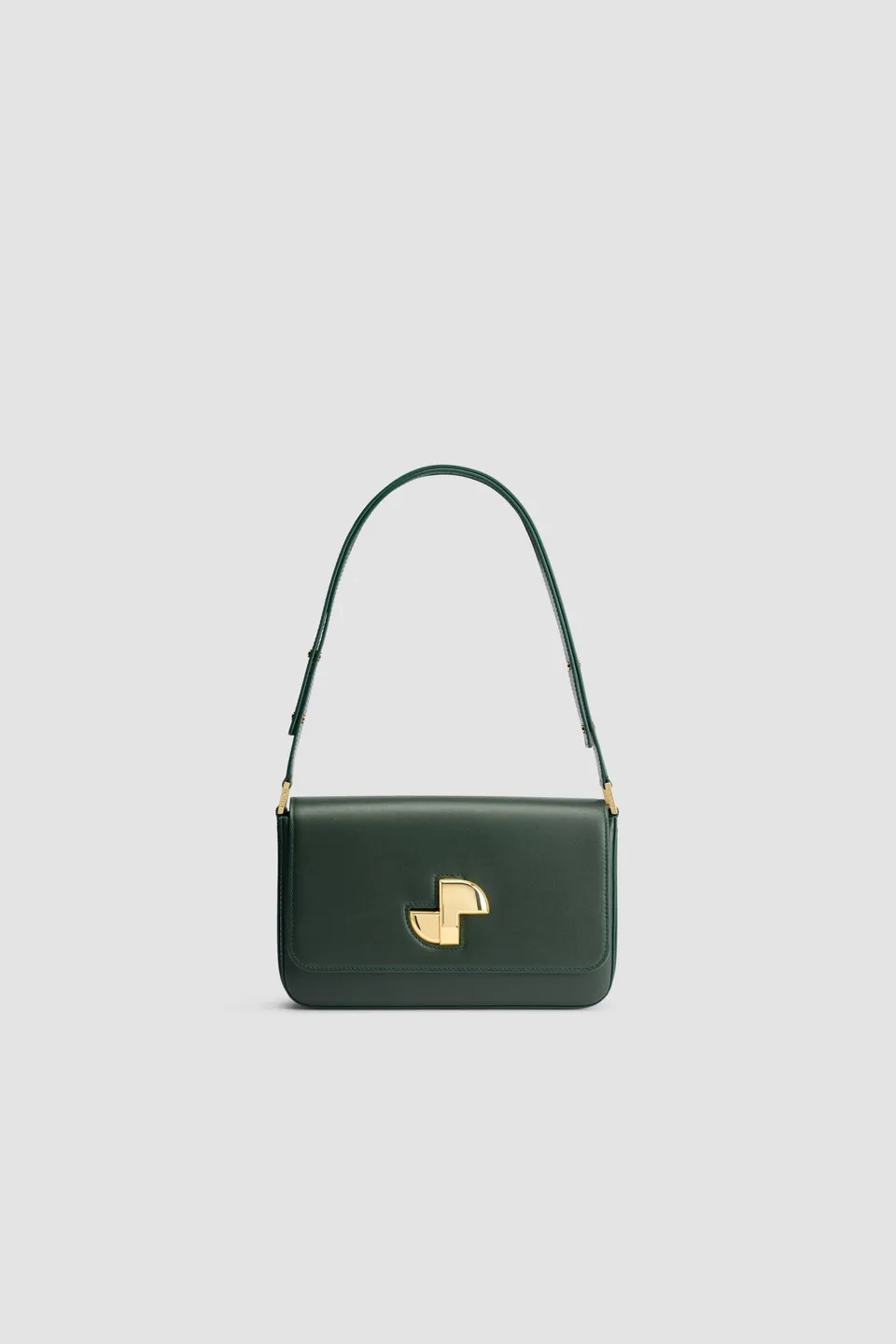Patou H24BA0175000754B sac cuir vert bouteille