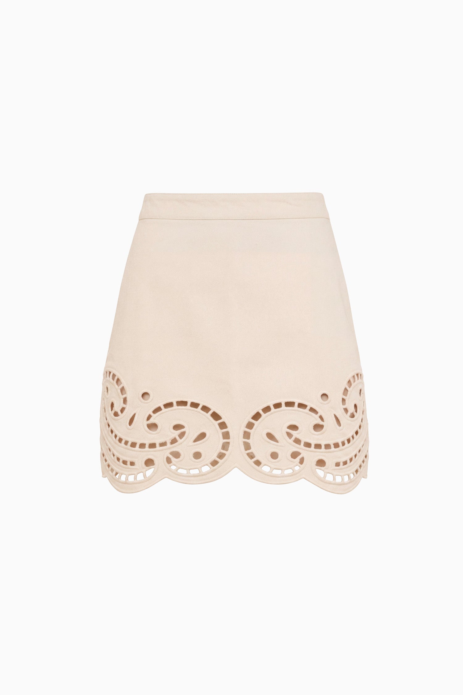 Ulla Johnson Cadiz UJ9903032 mini jupe jean Cowrie
