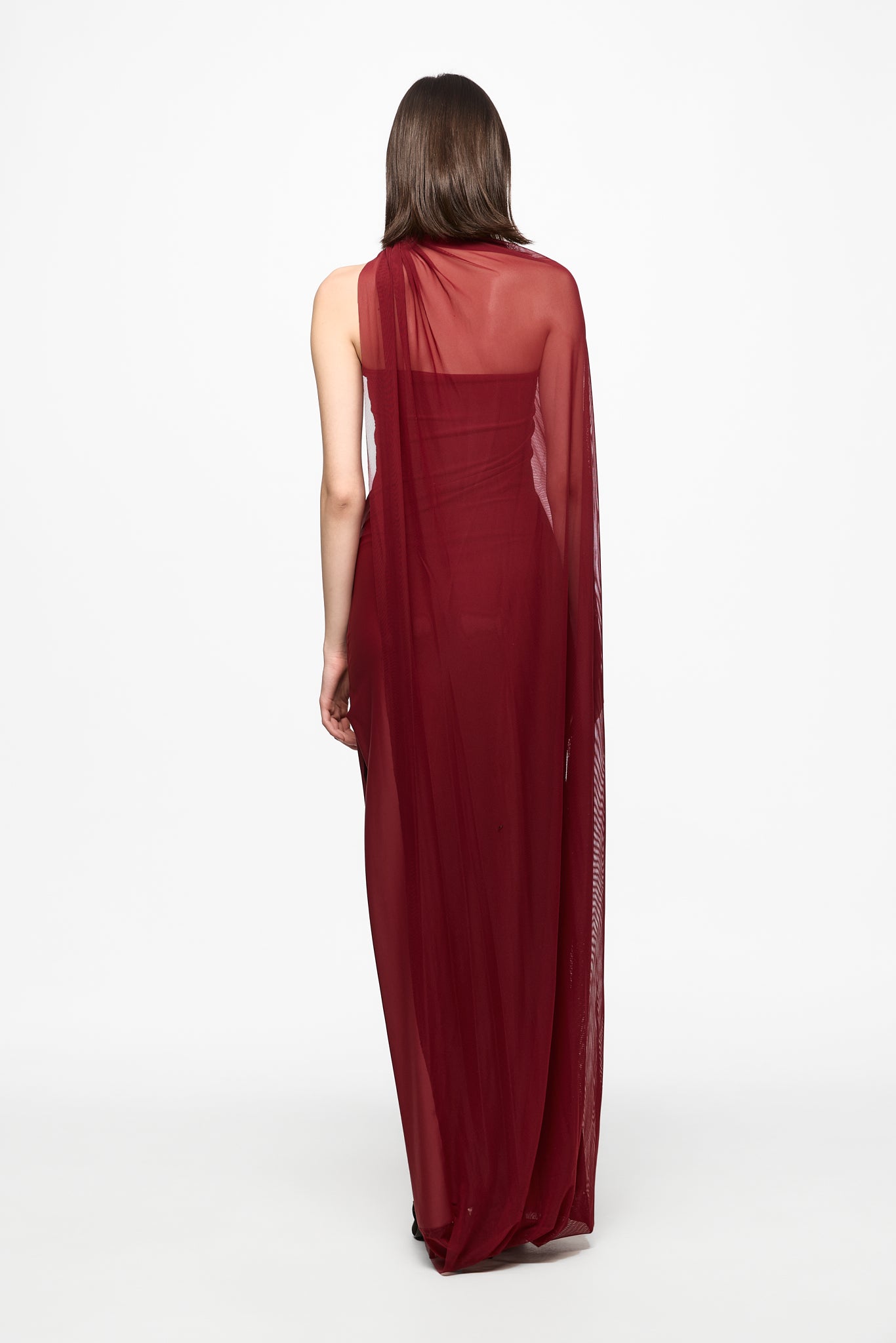 ATU Body Couture Tube Cape robe bordeaux fente taille S