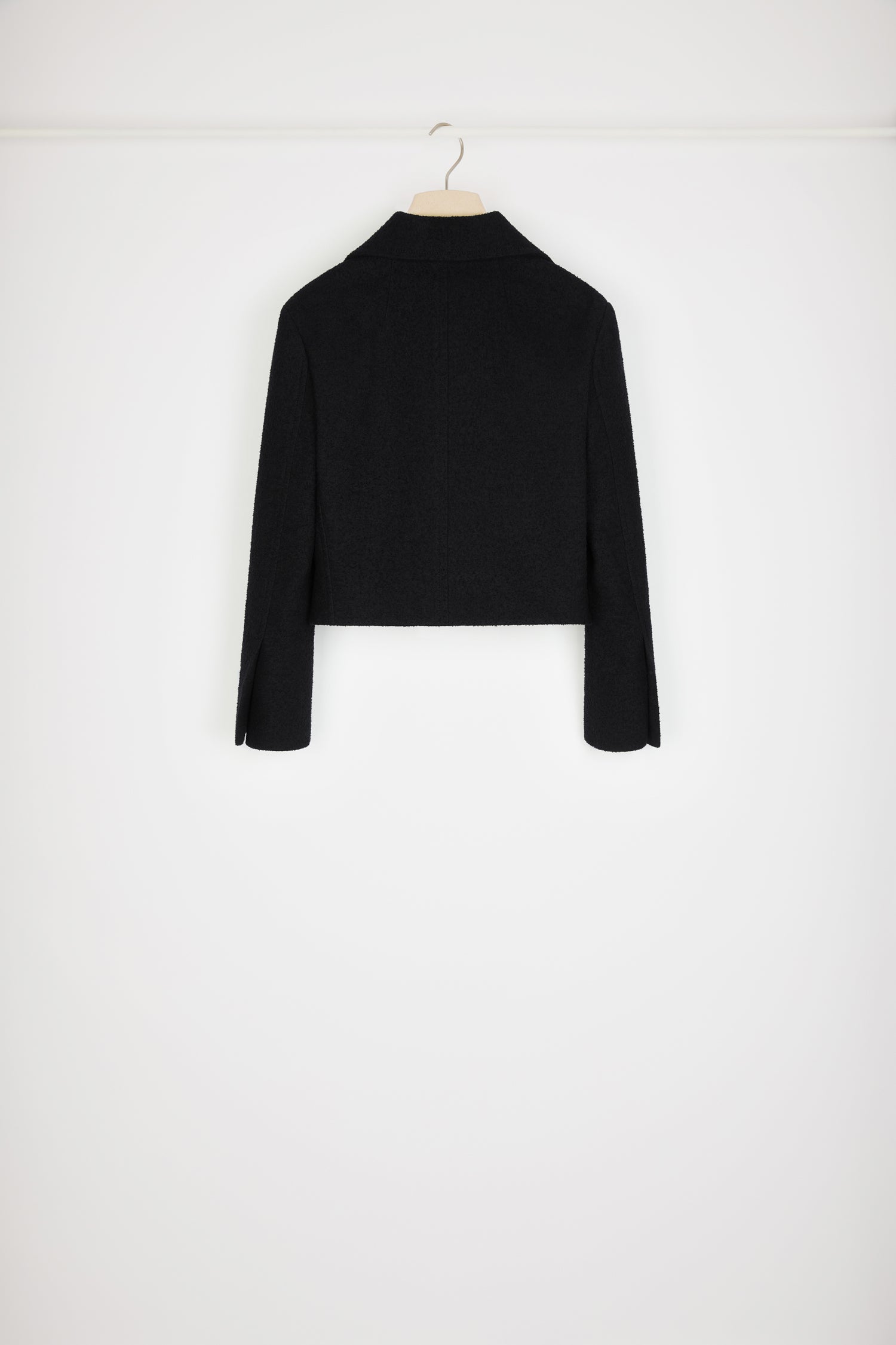 Patou JA031 tailored jacket veste tweed noir 44 boutons or