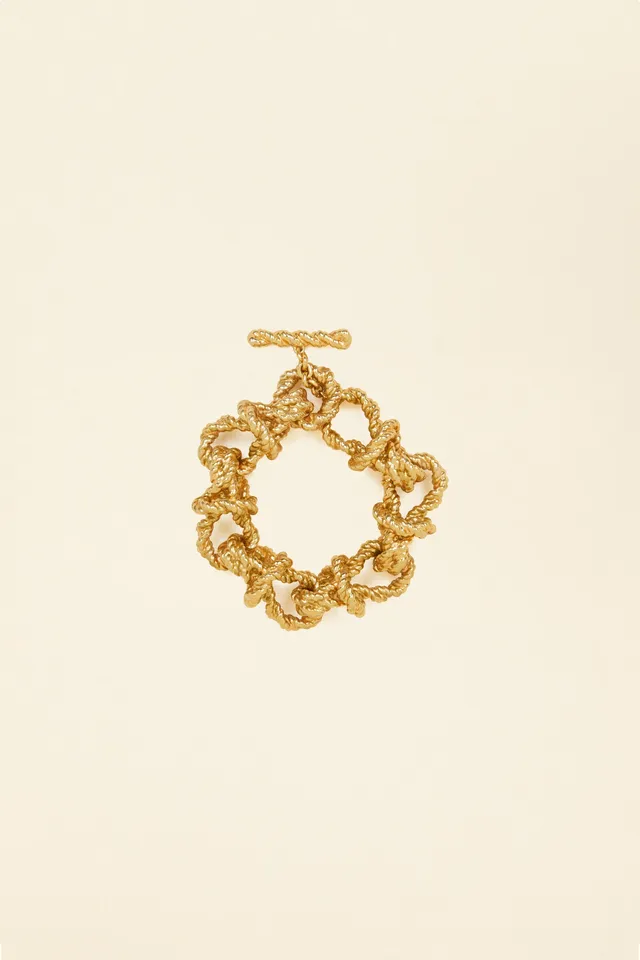 Patou JW076 bracelet chaîne laiton doré maillons fins