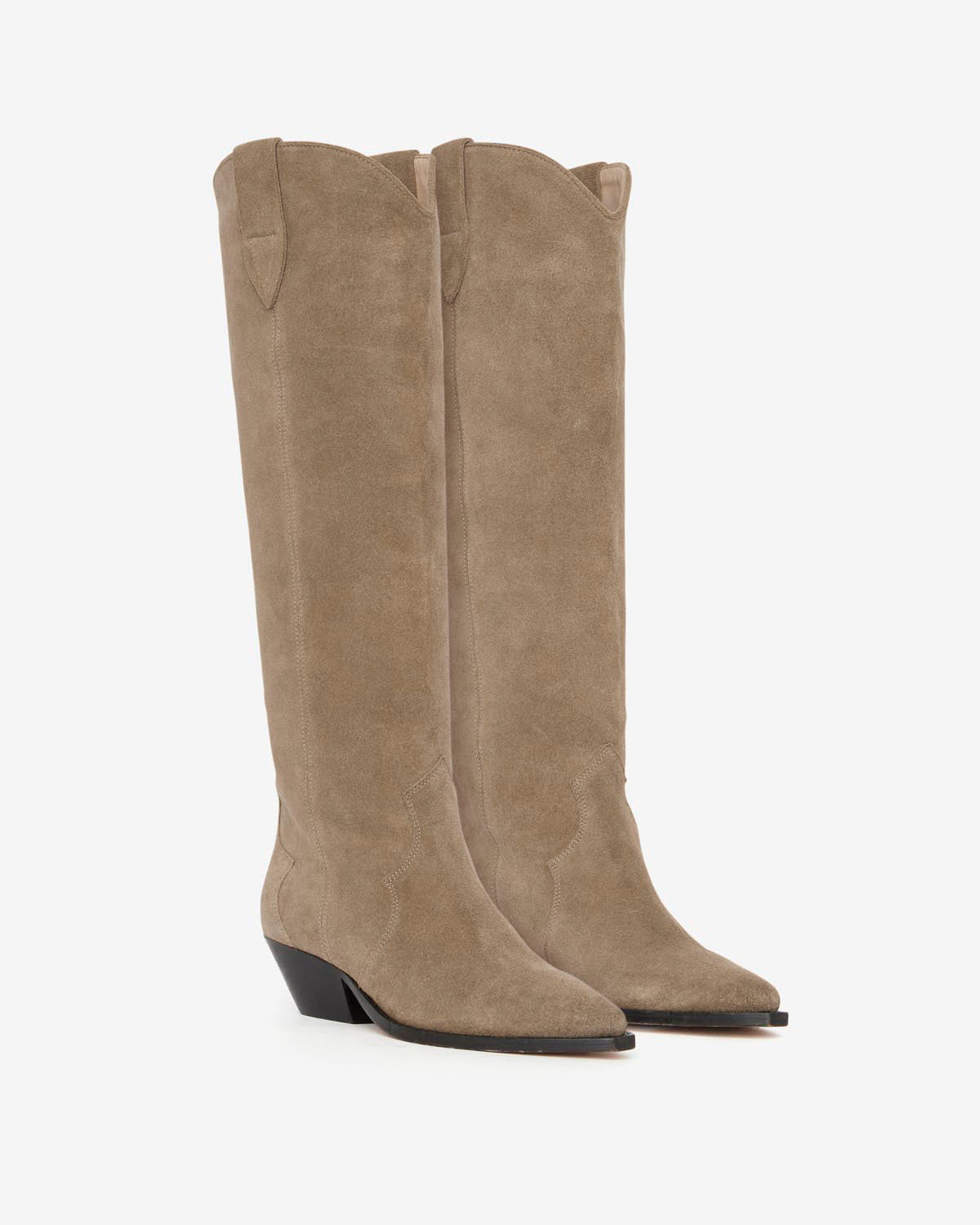 Isabel Marant Denvee bottes santiag taupe cuir talon 4 cm