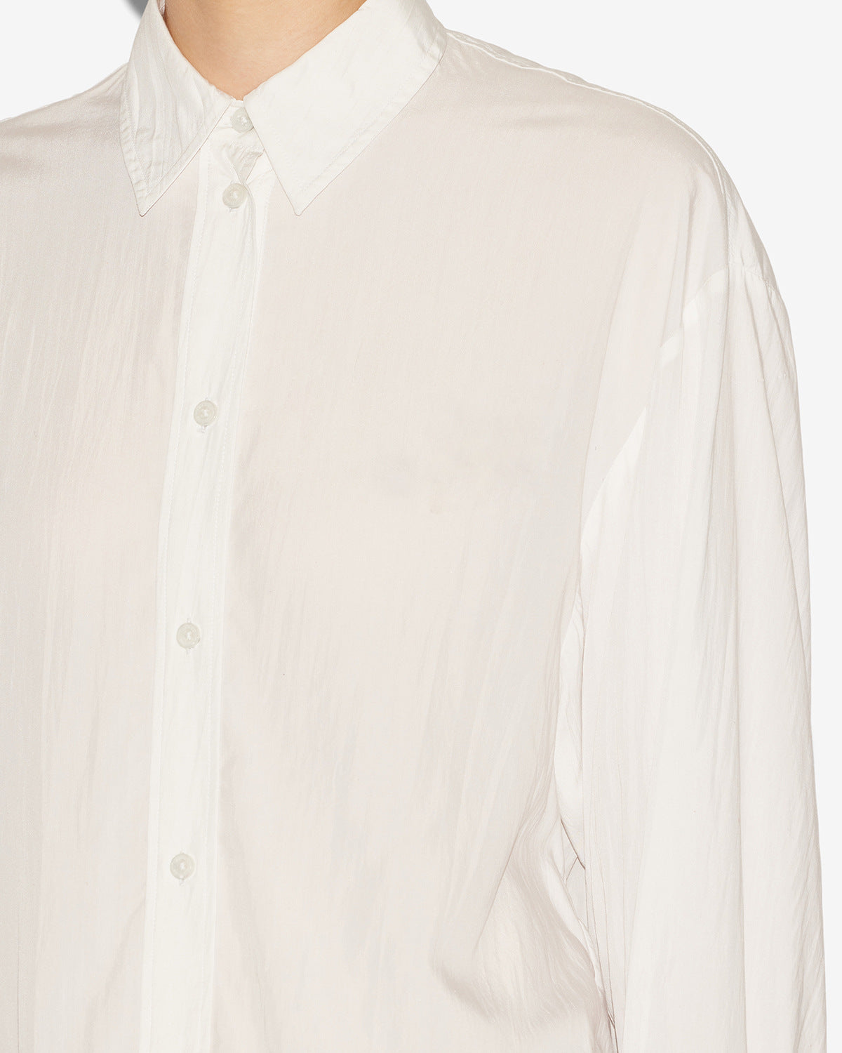 Isabel Marant Fabriza chemise crêpe blanc droite