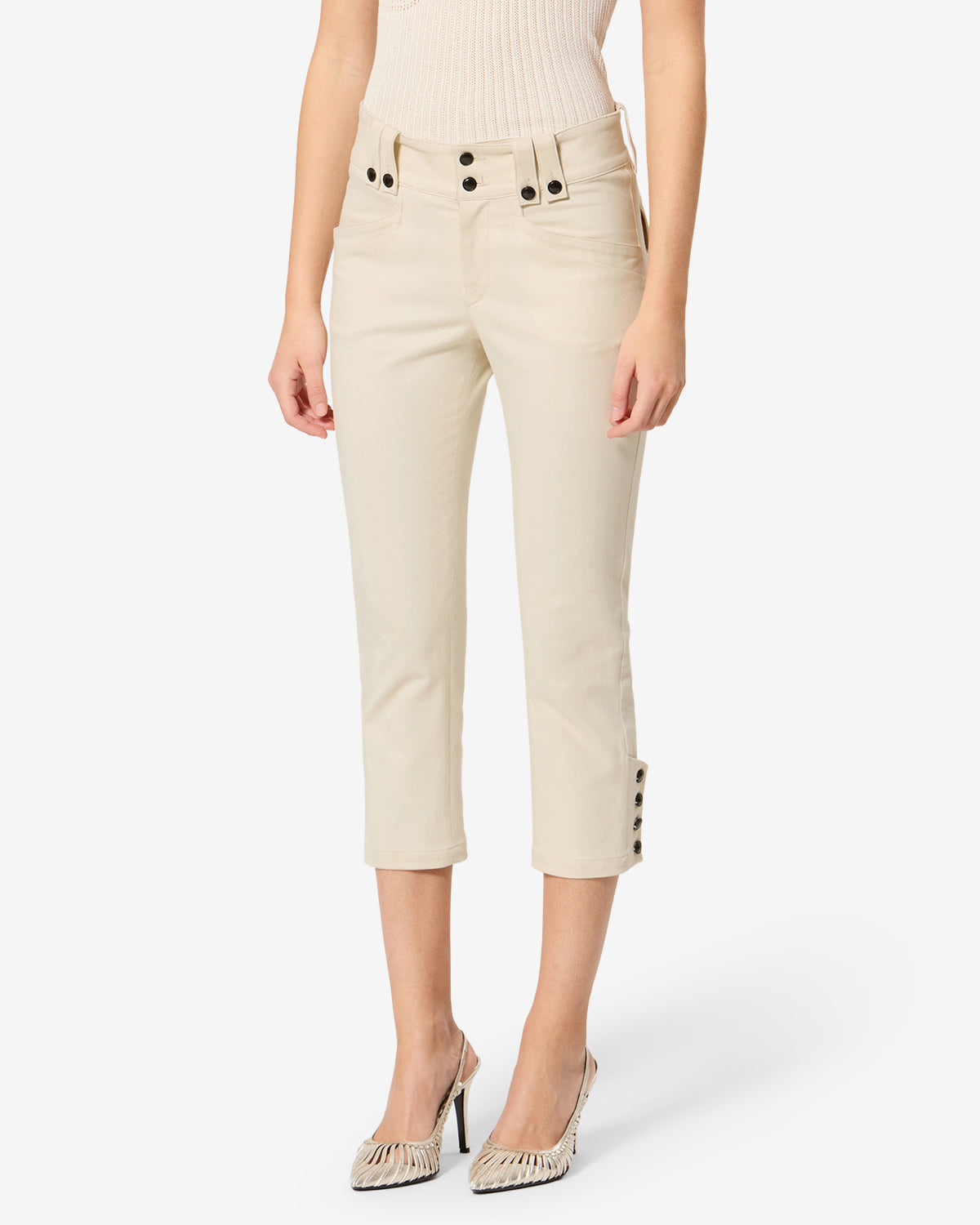 Isabel Marant Berna pantalon capri écru stretch