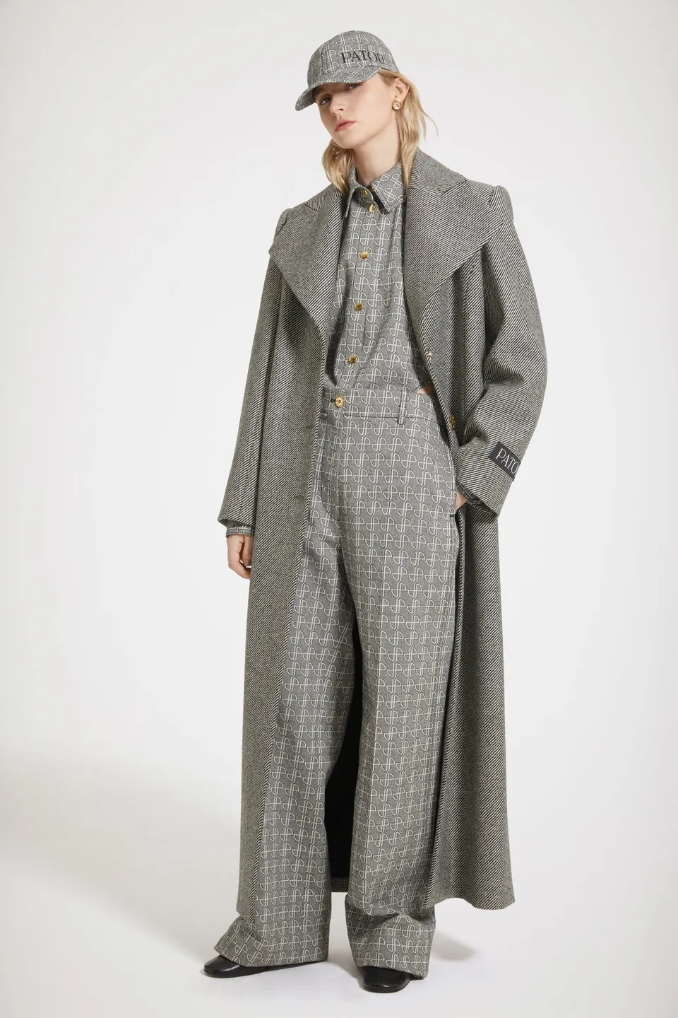 Patou duffle-coat CO006 laine cachemire noir