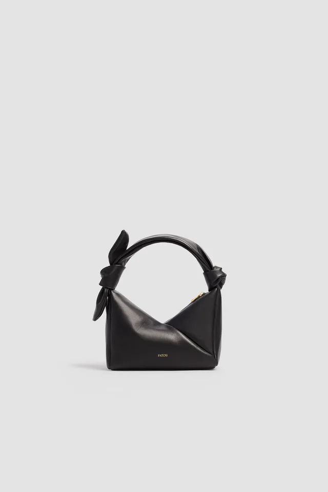 Patou Bags P26BA0295047999B sac cuir noir triangle nappa