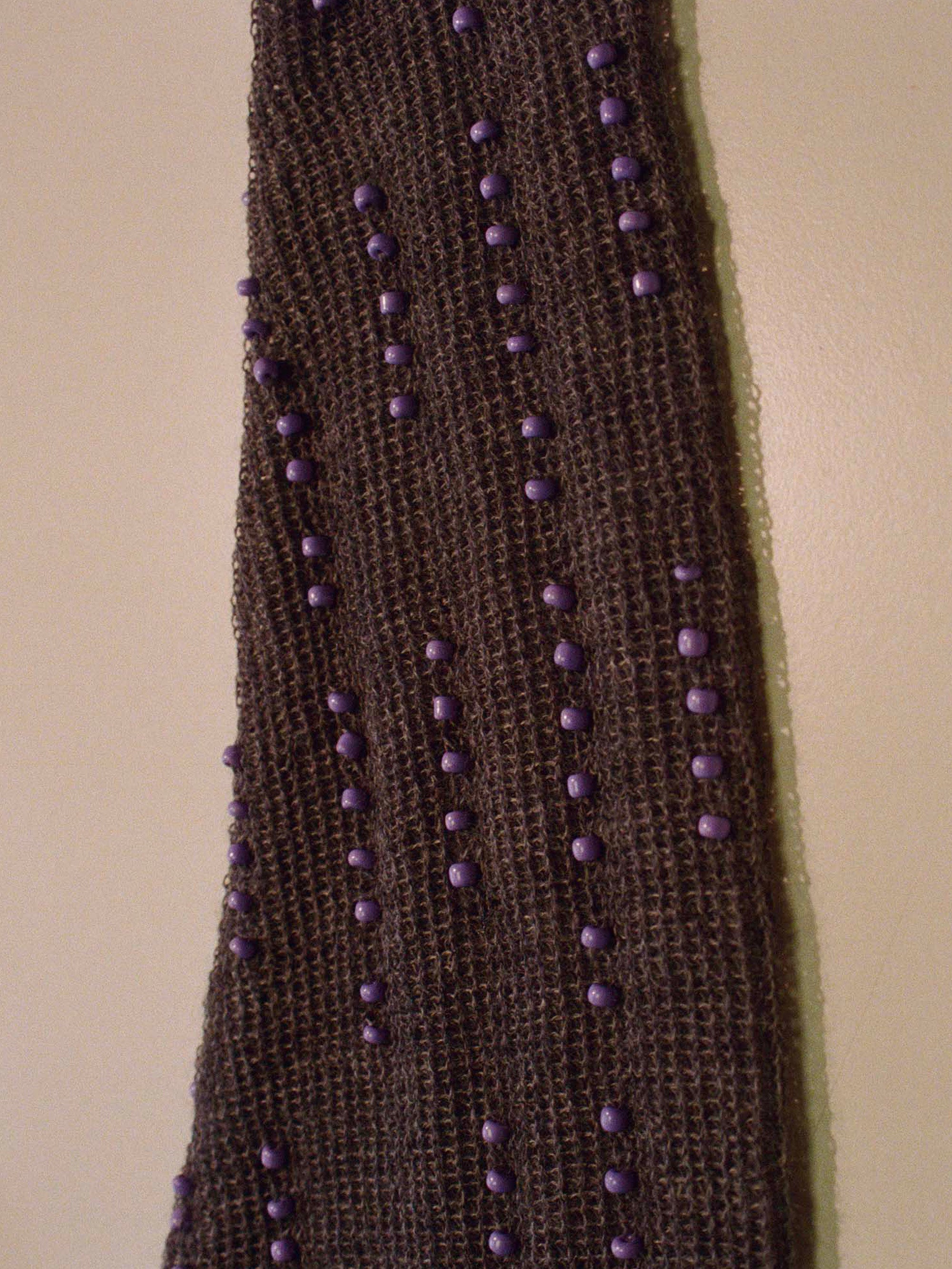 Ester Manas Pants Beaded Open-Knit Wool Legging laine à perles