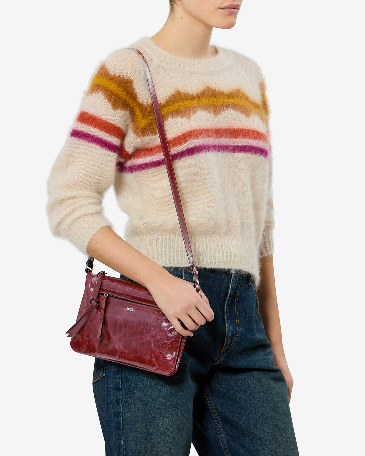 Isabel Marant Winna BF0130FA-D1C22M Sac bordeaux cuir