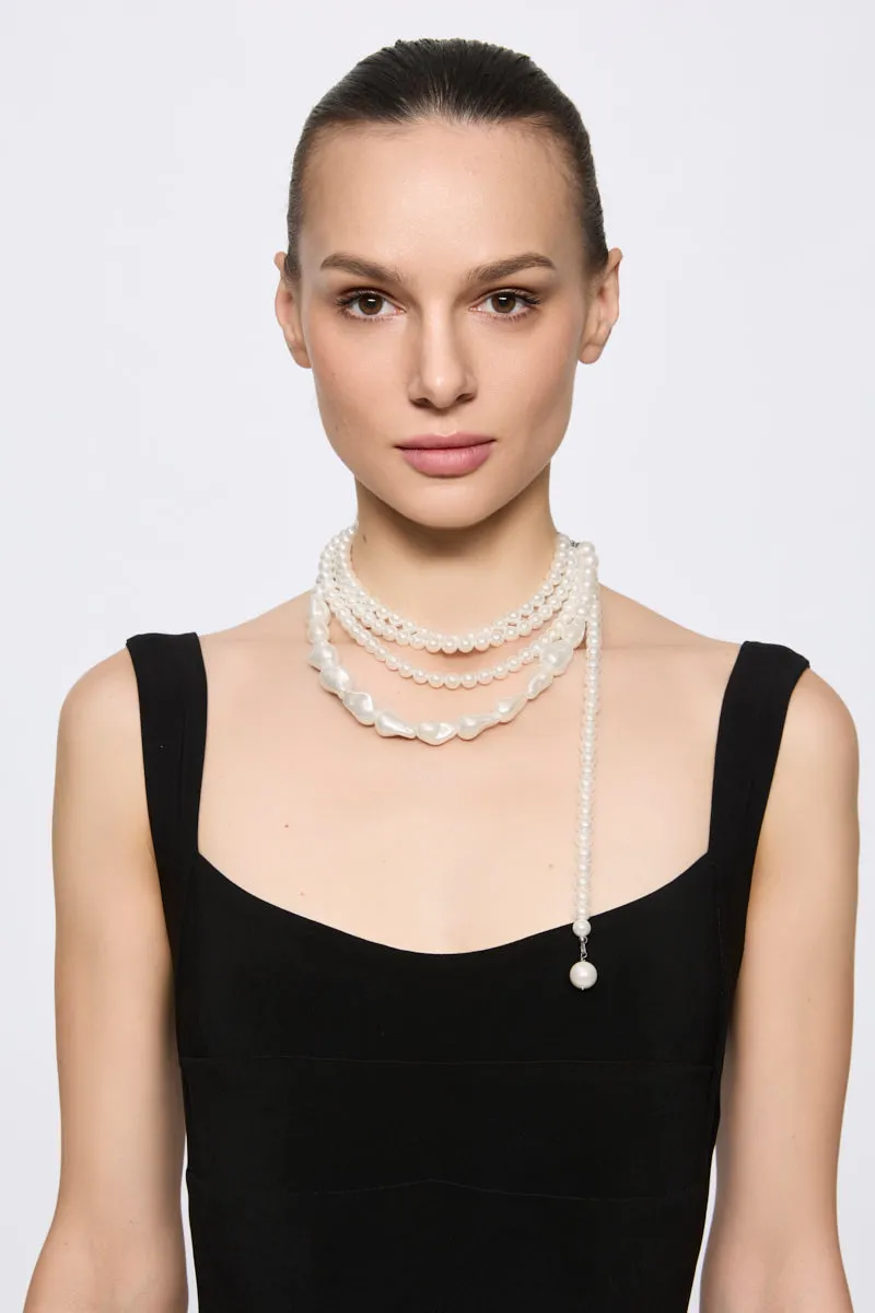 ATU Body Couture Jewelry collier perles multirang blanc taille U