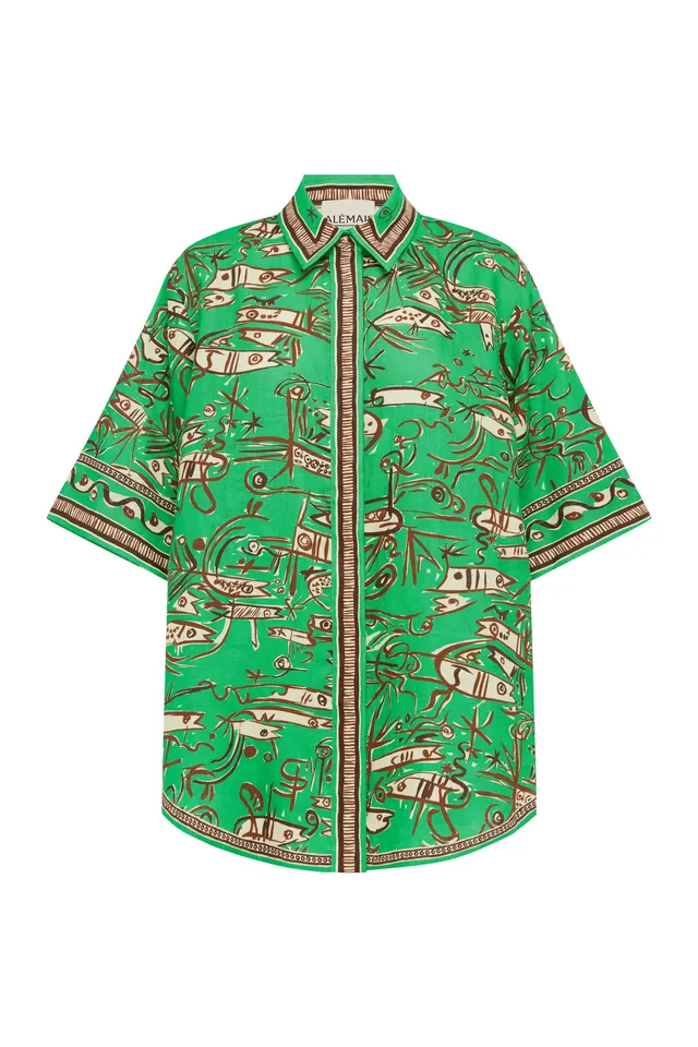Alemaïs Fish Sticks Shirt chemise lin poisson