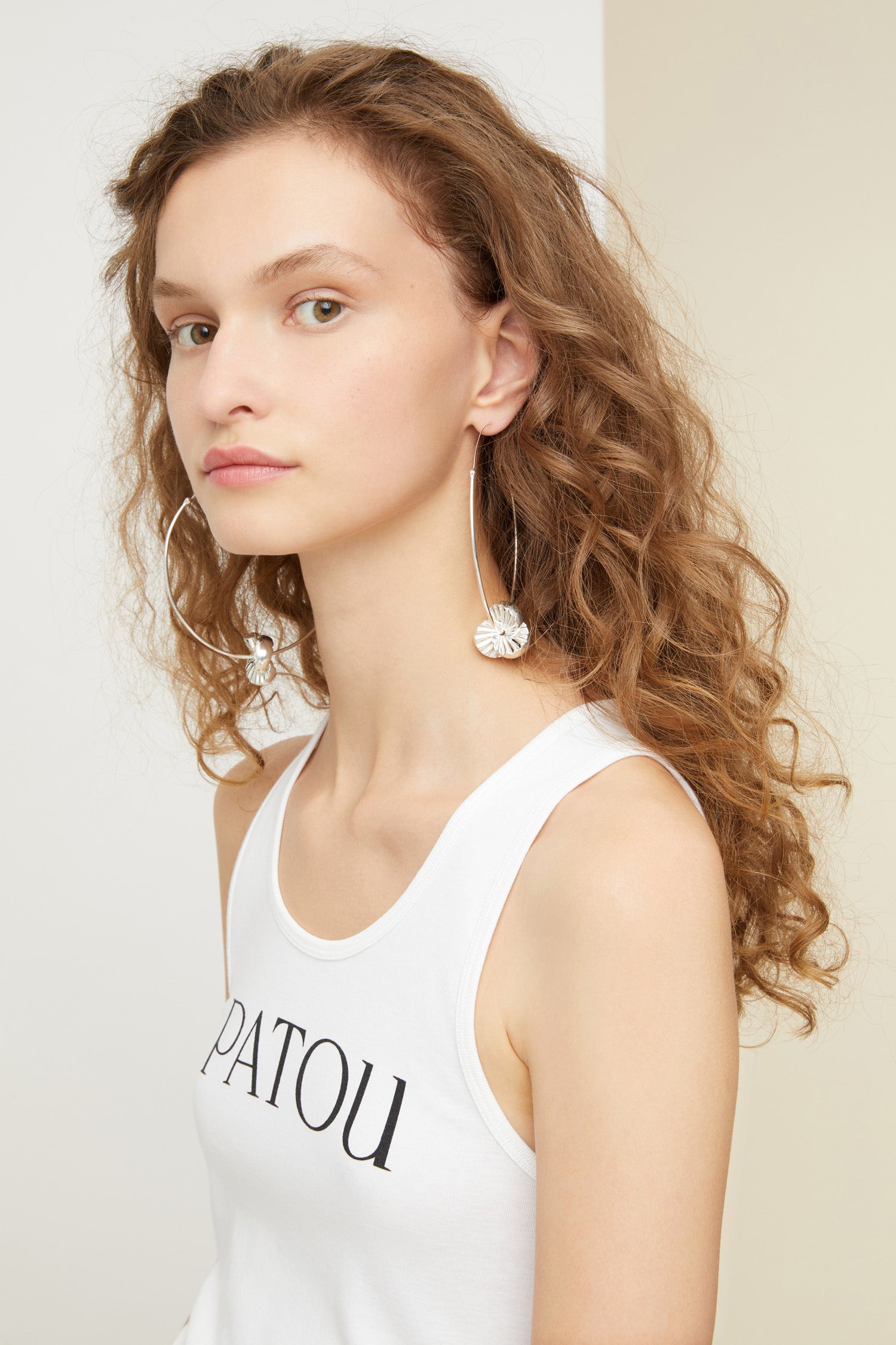 Patou Jewellery créoles laiton argent H21JW061 mandarine
