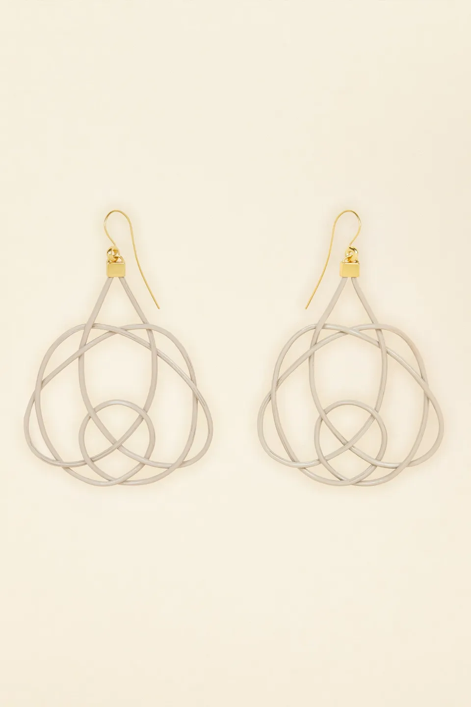 Patou Jewellery JW081 boucles d'oreilles osier gris colombe