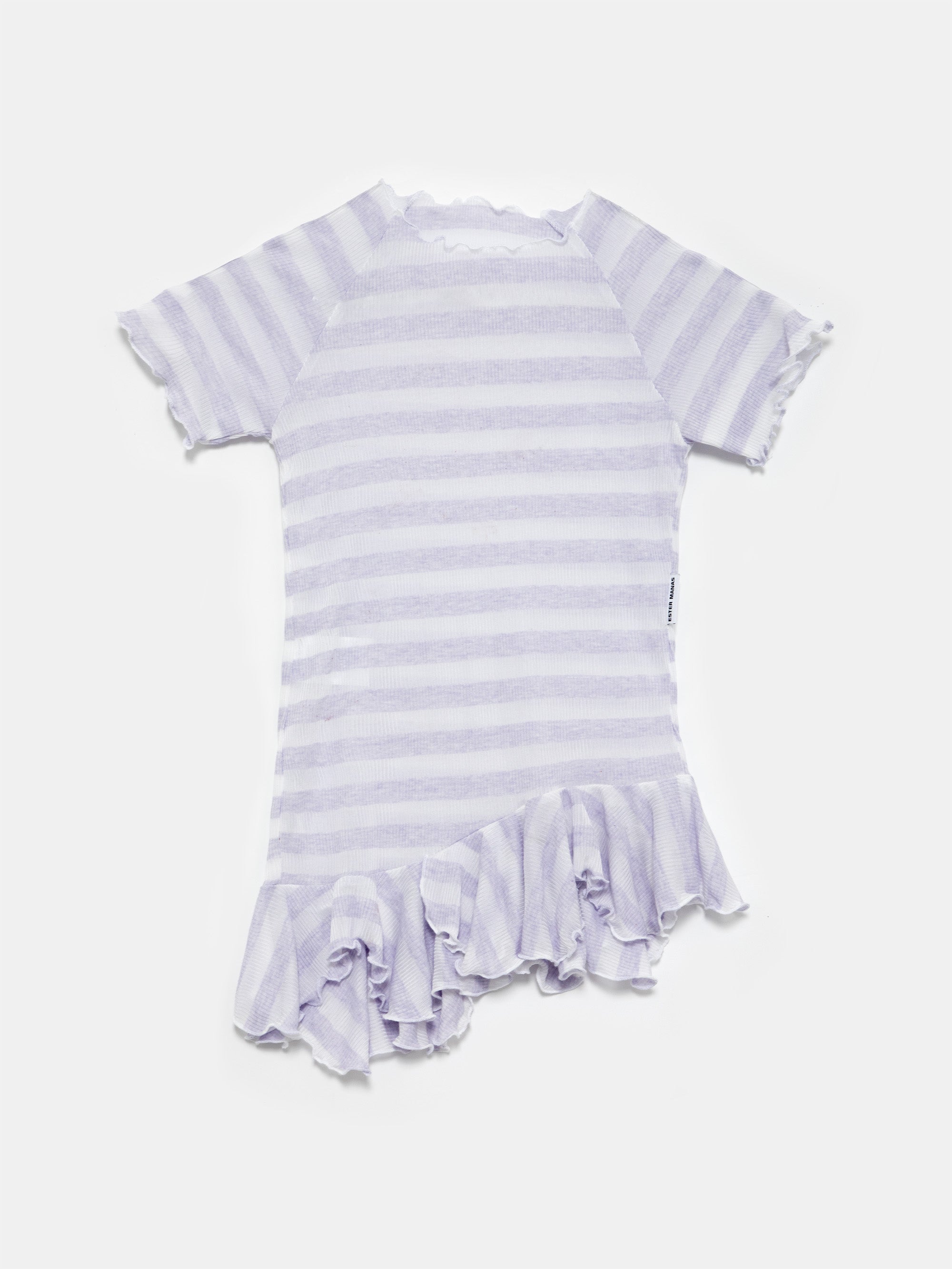 Ester Manas Mini Manas robe bébé blanche lilas coton