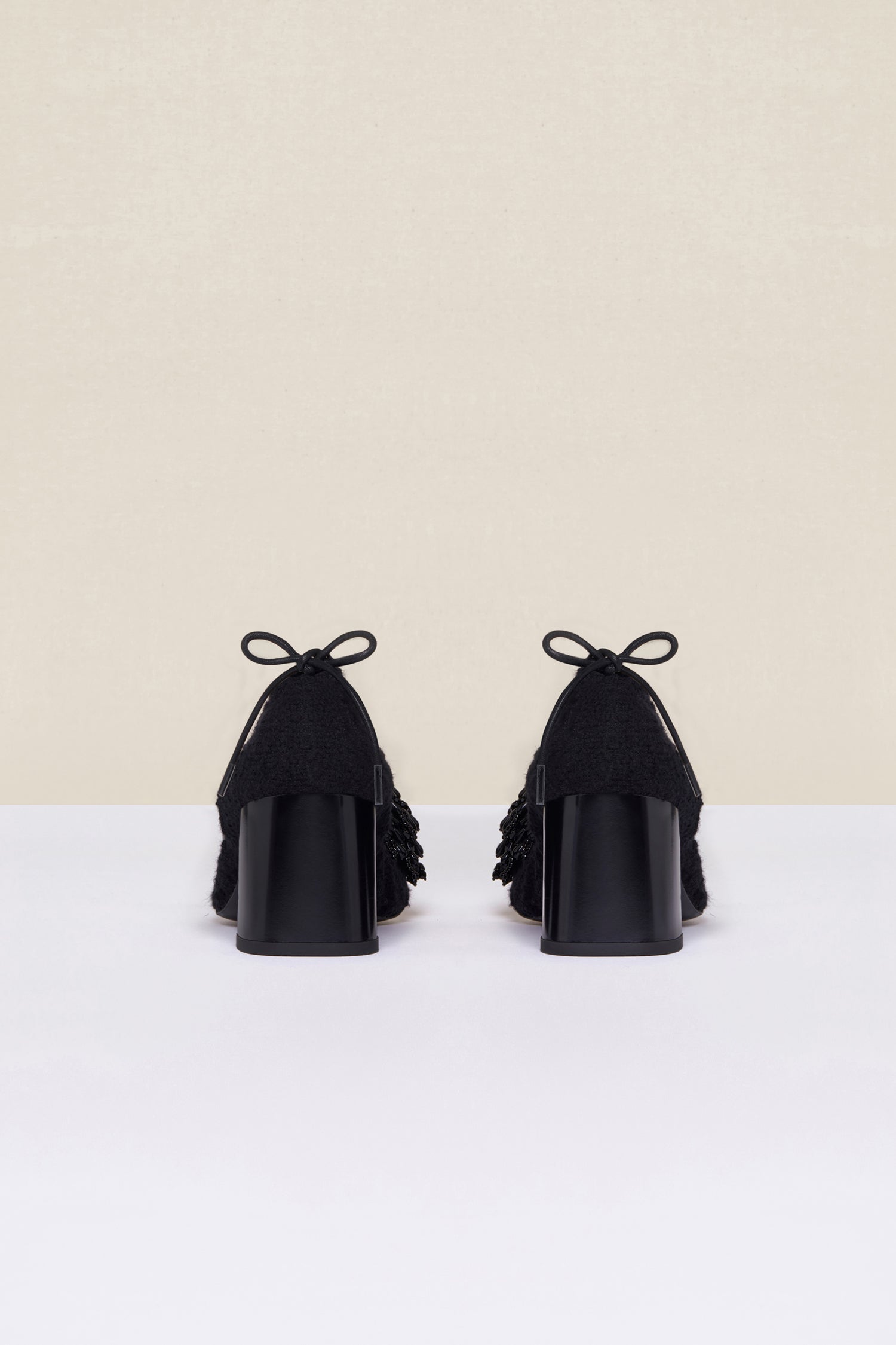 Patou FO005 escarpins tweed perles Noir 35-42