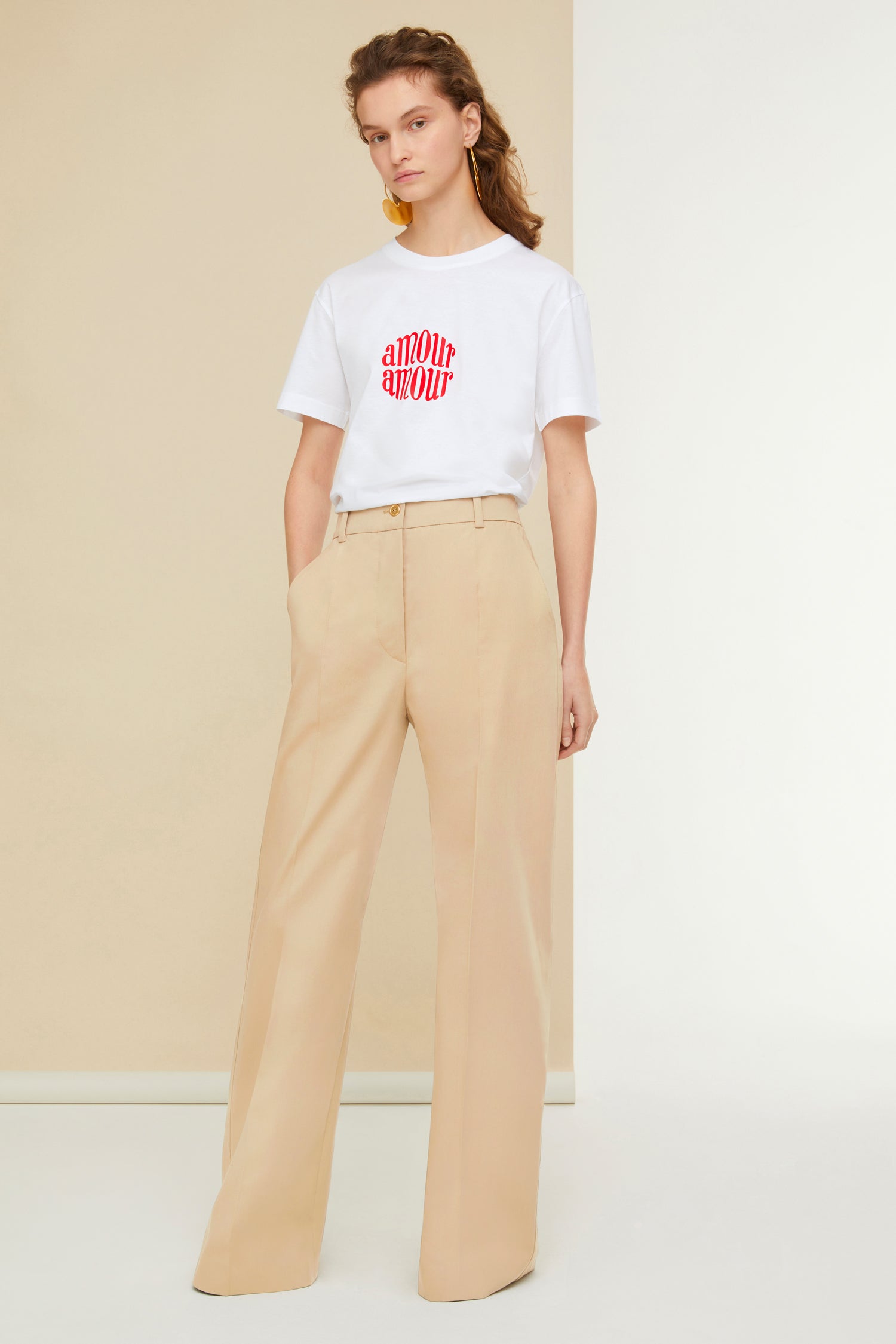 Patou Amour Amour JE033 t-shirt coton bio blanc