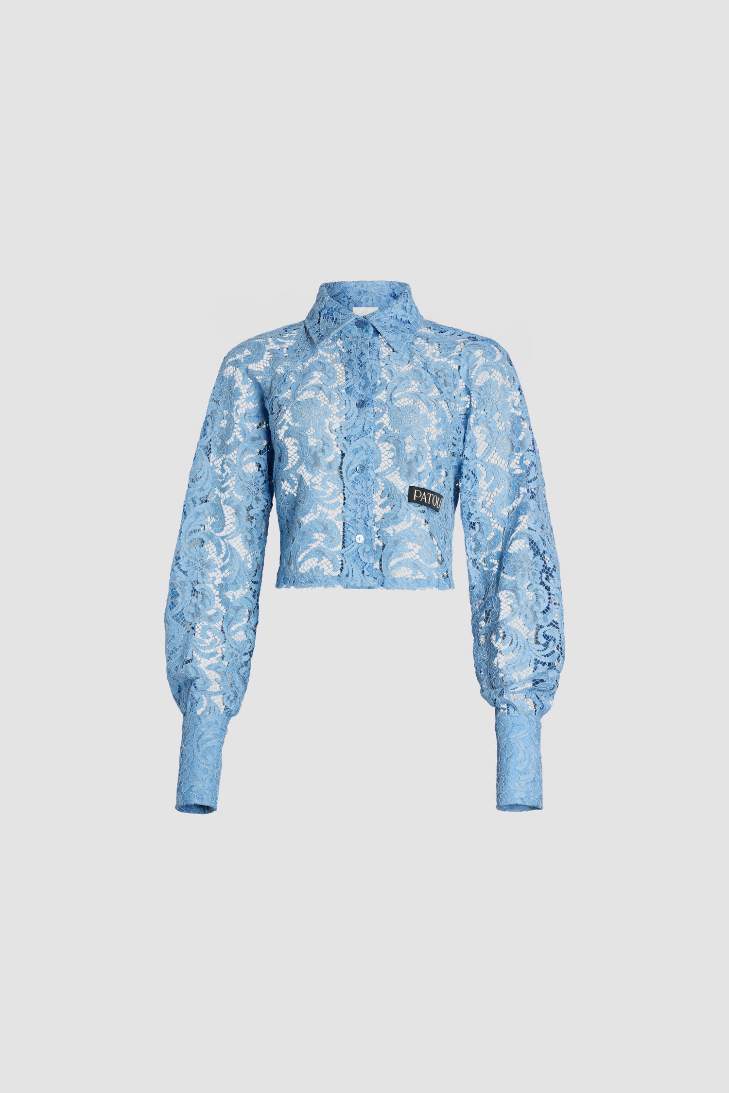 Patou BL033 chemise dentelle coton bio bleu 34