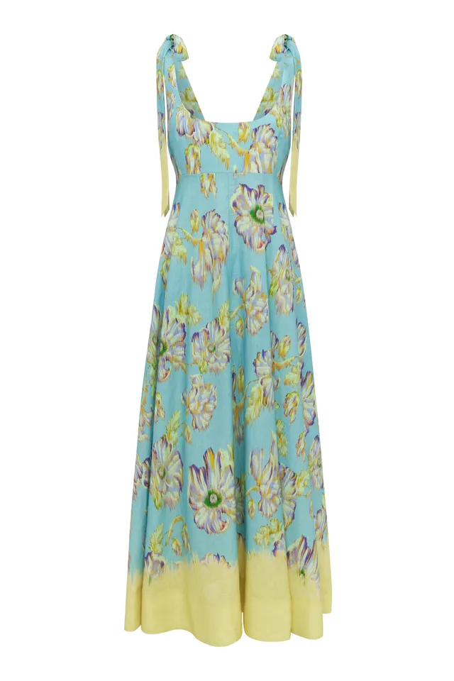Alemäis Jerry Ballet robe midi lin fleurie poches