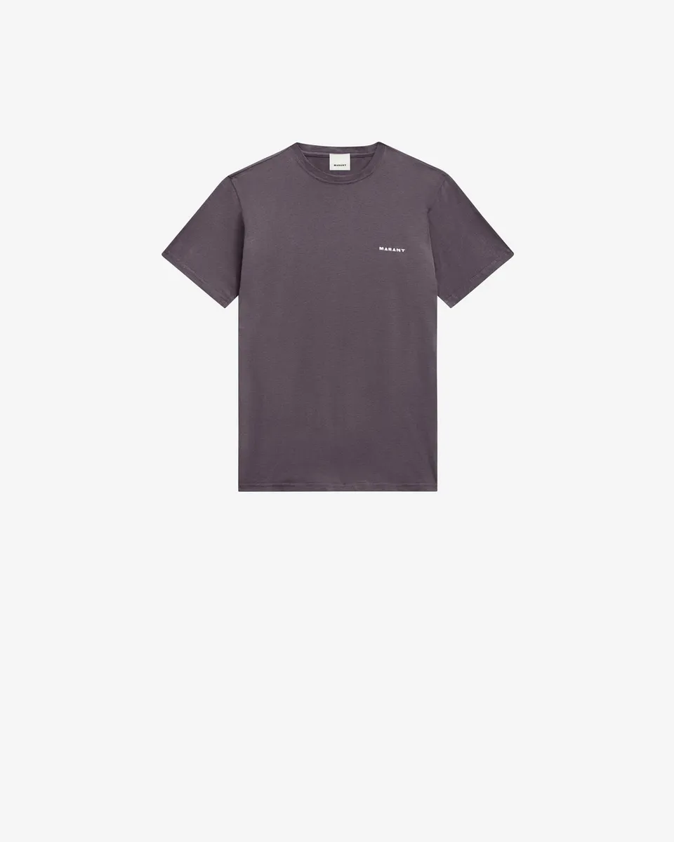 Isabel Marant Zafferh TS0047HA T-shirt bleu nuit coton