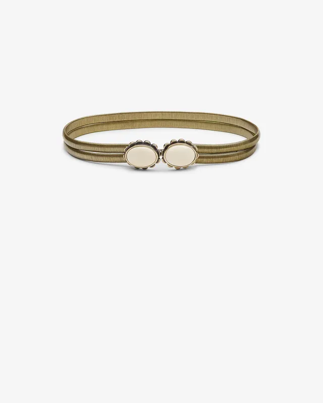 Isabel Marant Twina ceinture chaîne écru 4 cm