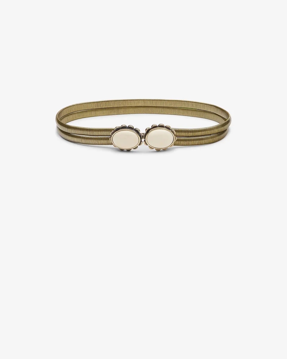 Isabel Marant Twina ceinture chaîne écru 4 cm