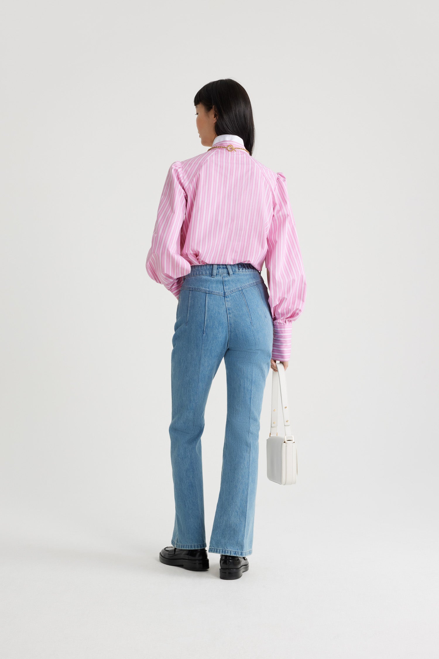 Patou H24BL03401905063 blouse coton Pink Stripes rayée