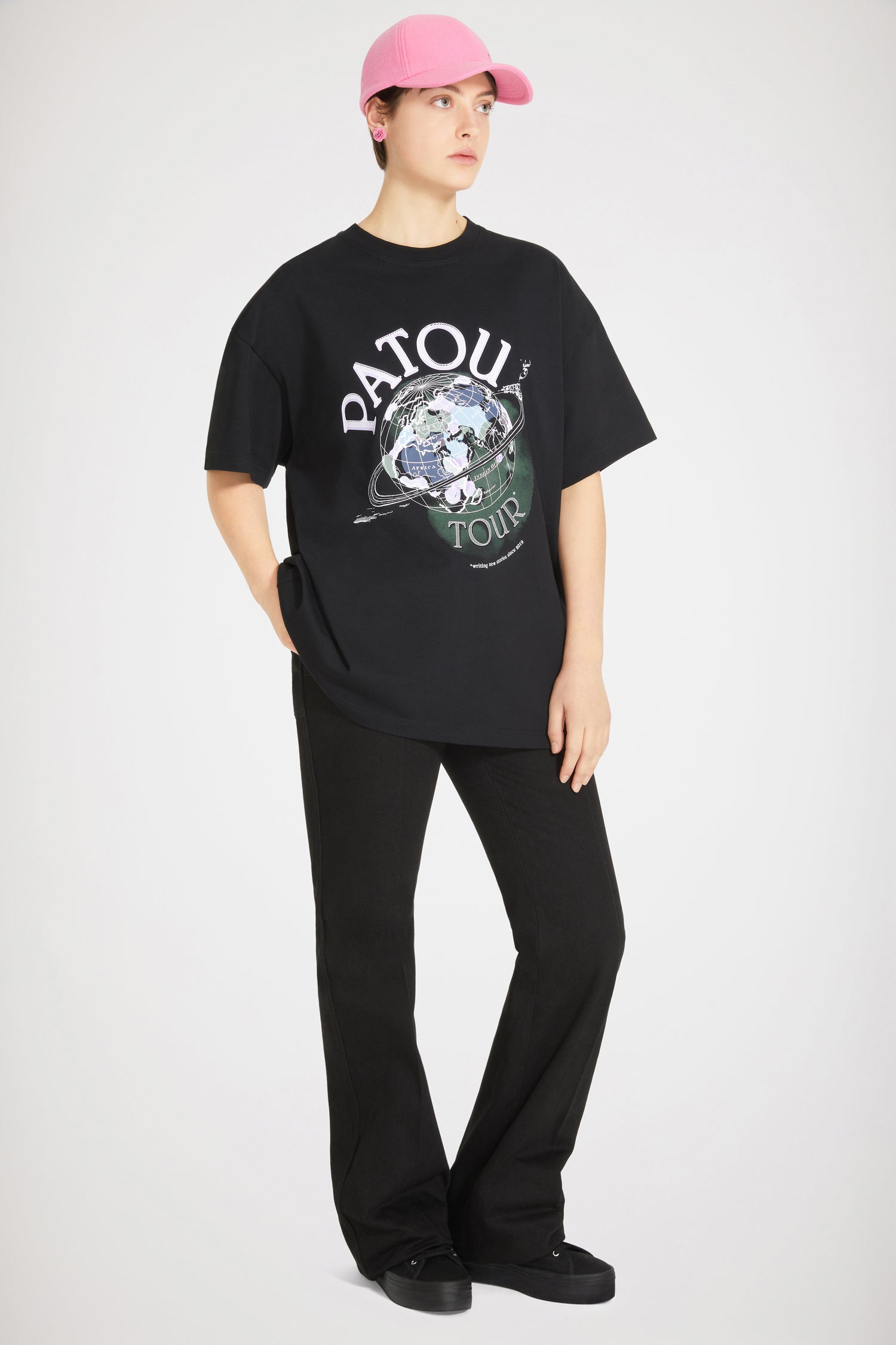 Patou JE050 t-shirt coton bio noir Tour