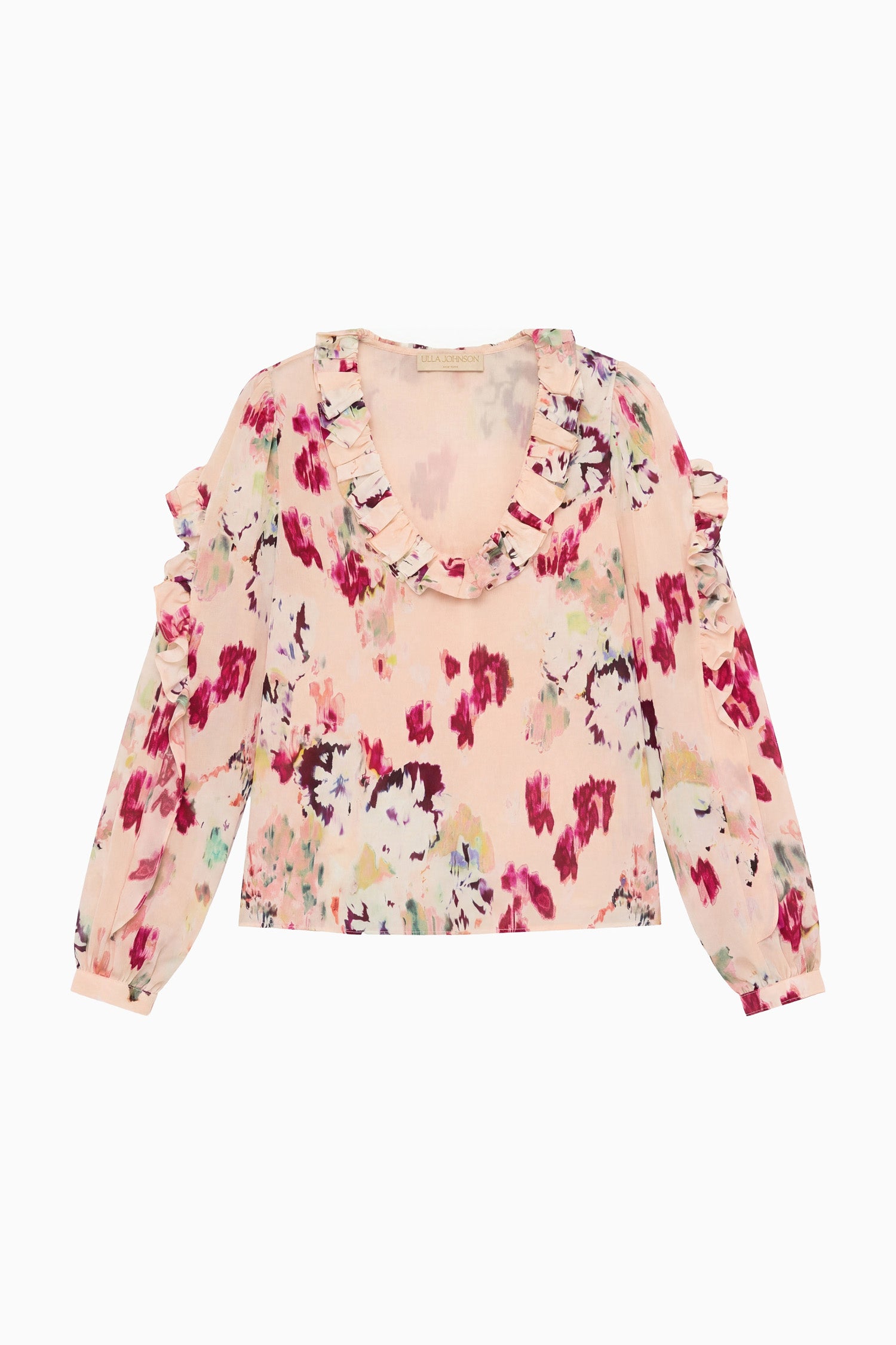 Ulla Johnson Marguerite blouse soie Summer Garden fleurie