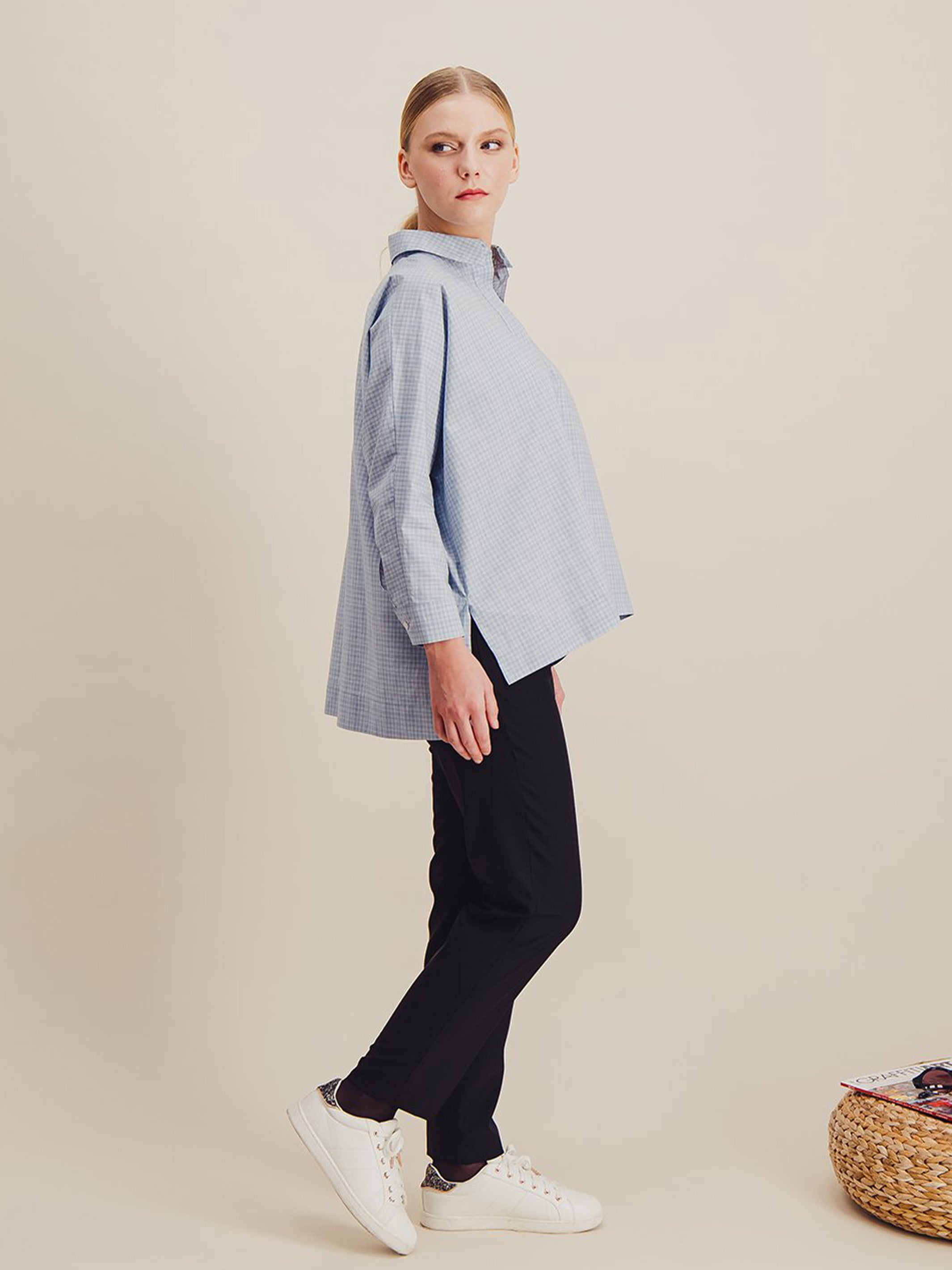 Anahide Saint André Desirable chemisier popeline coton blanc